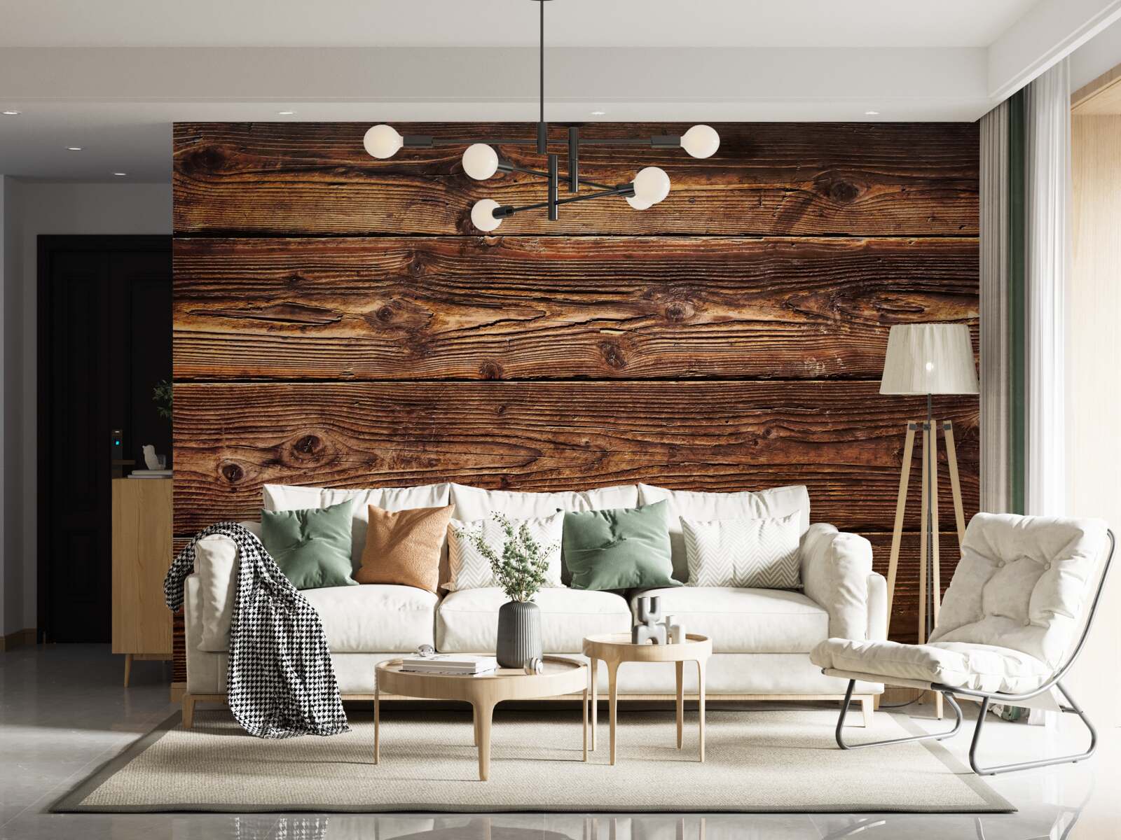 Фотошпалери темно-коричнева паркетна дошка