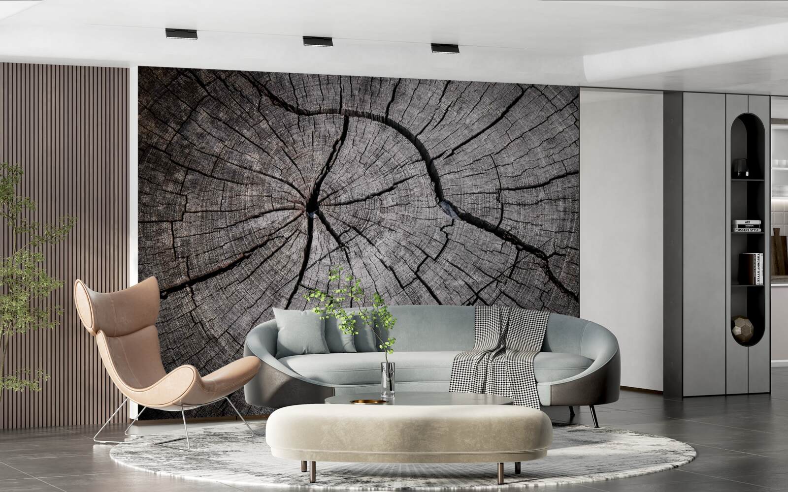 Фотошпалери по старій деревині пробігають тріщини