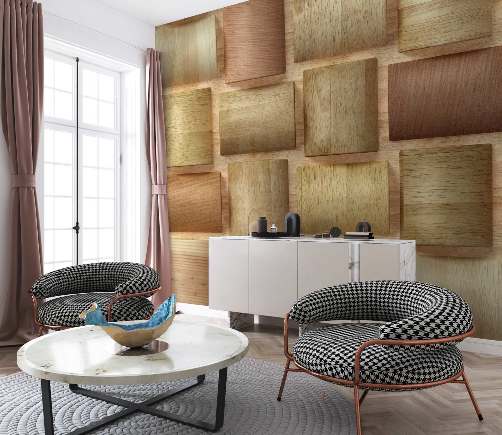 Фотошпалери різнокольорові дерев'яні кубики