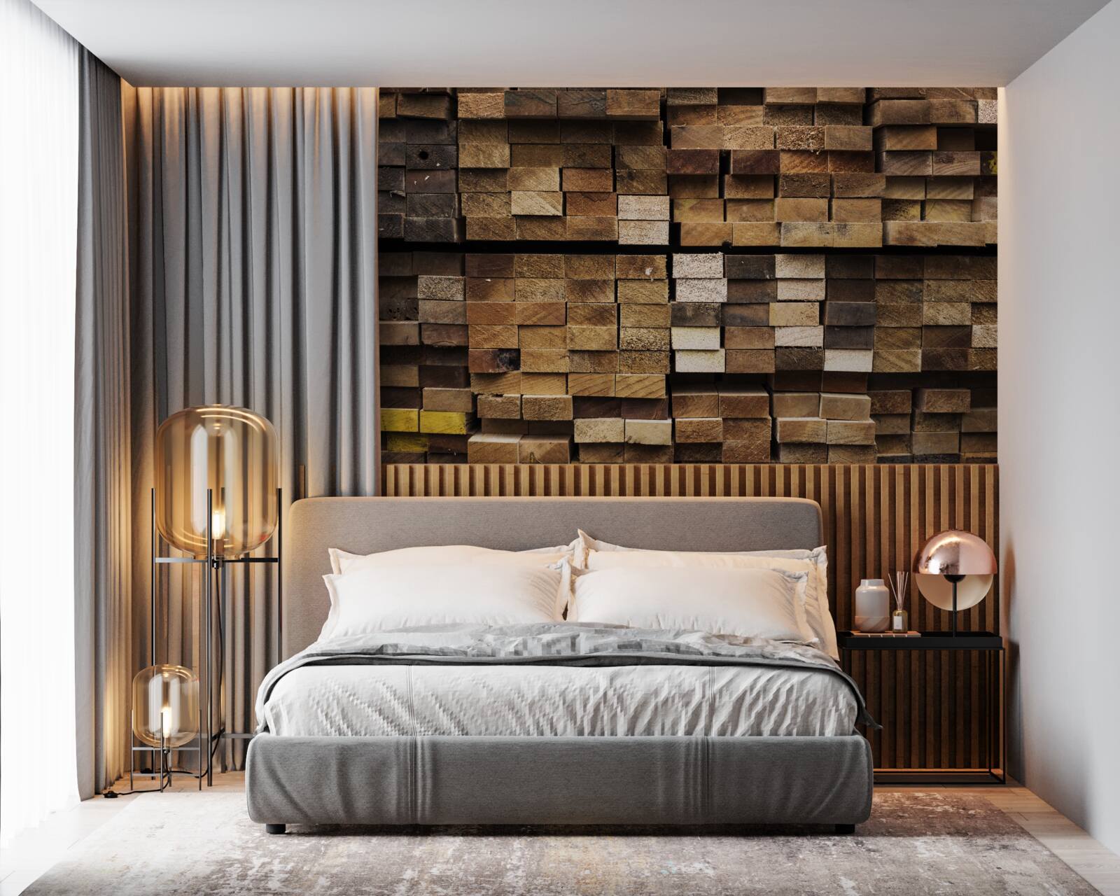 Фотошпалери дерев'яні дошки впорядковані