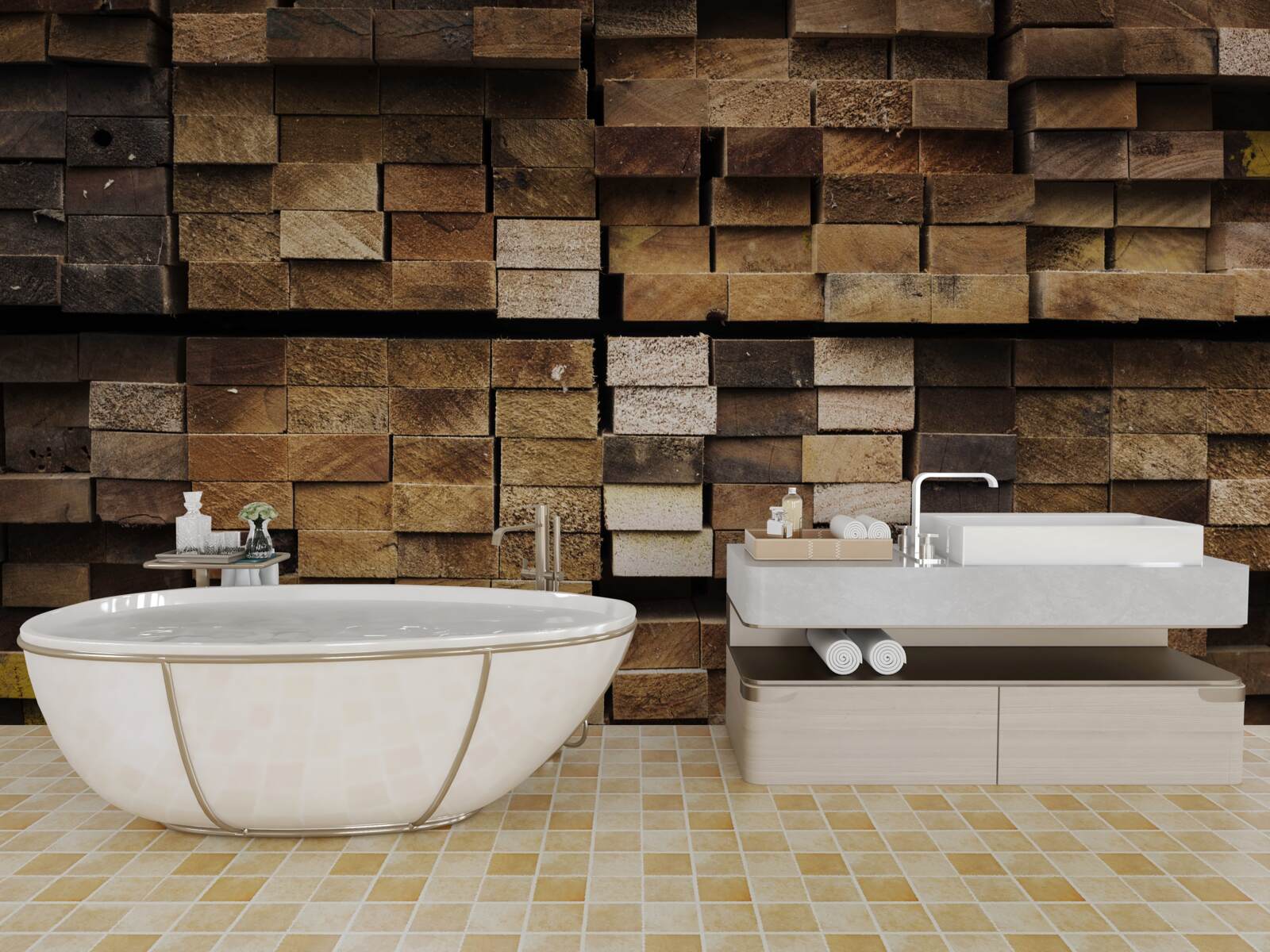 Фотошпалери дерев'яні дошки впорядковані