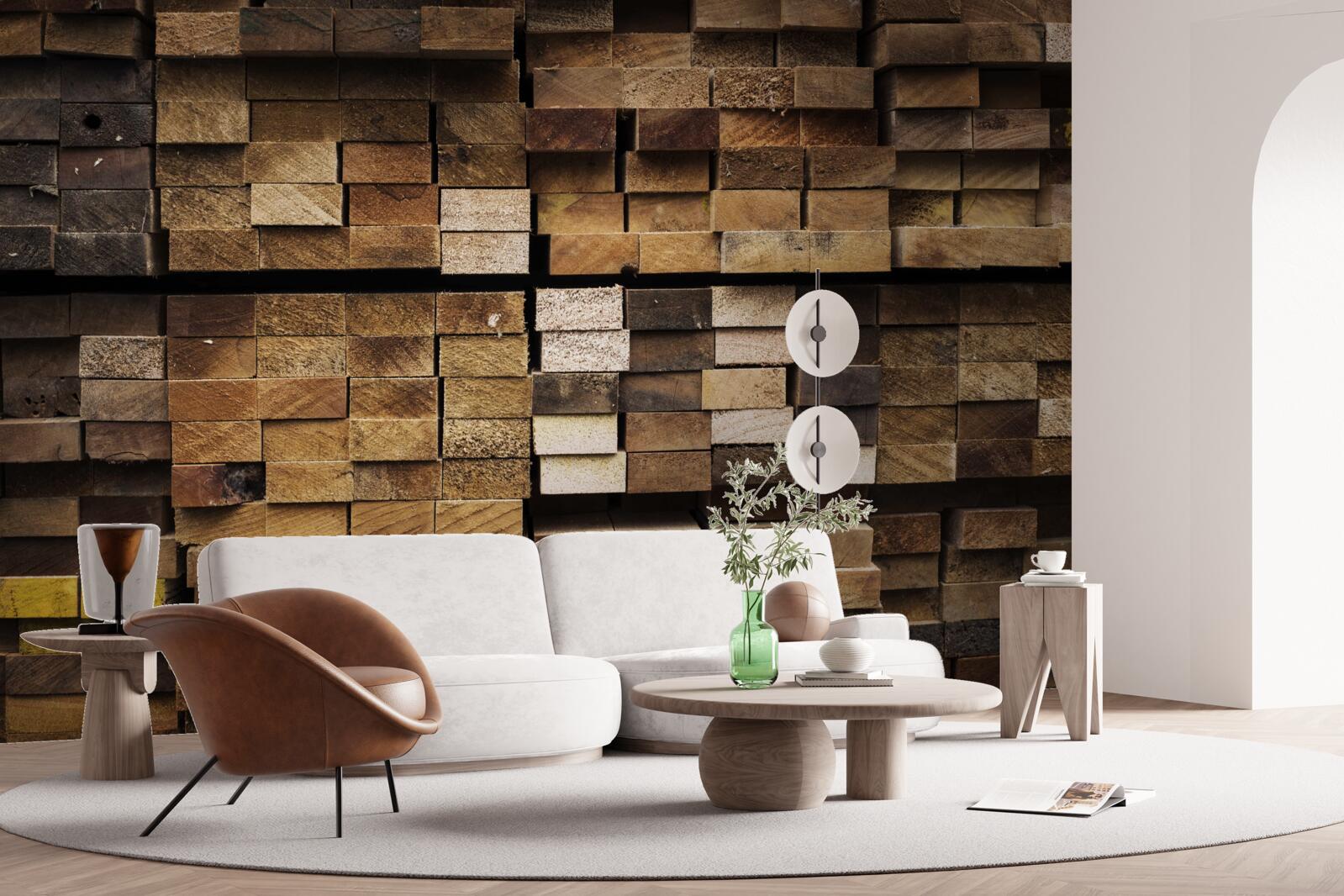 Фотошпалери дерев'яні дошки впорядковані