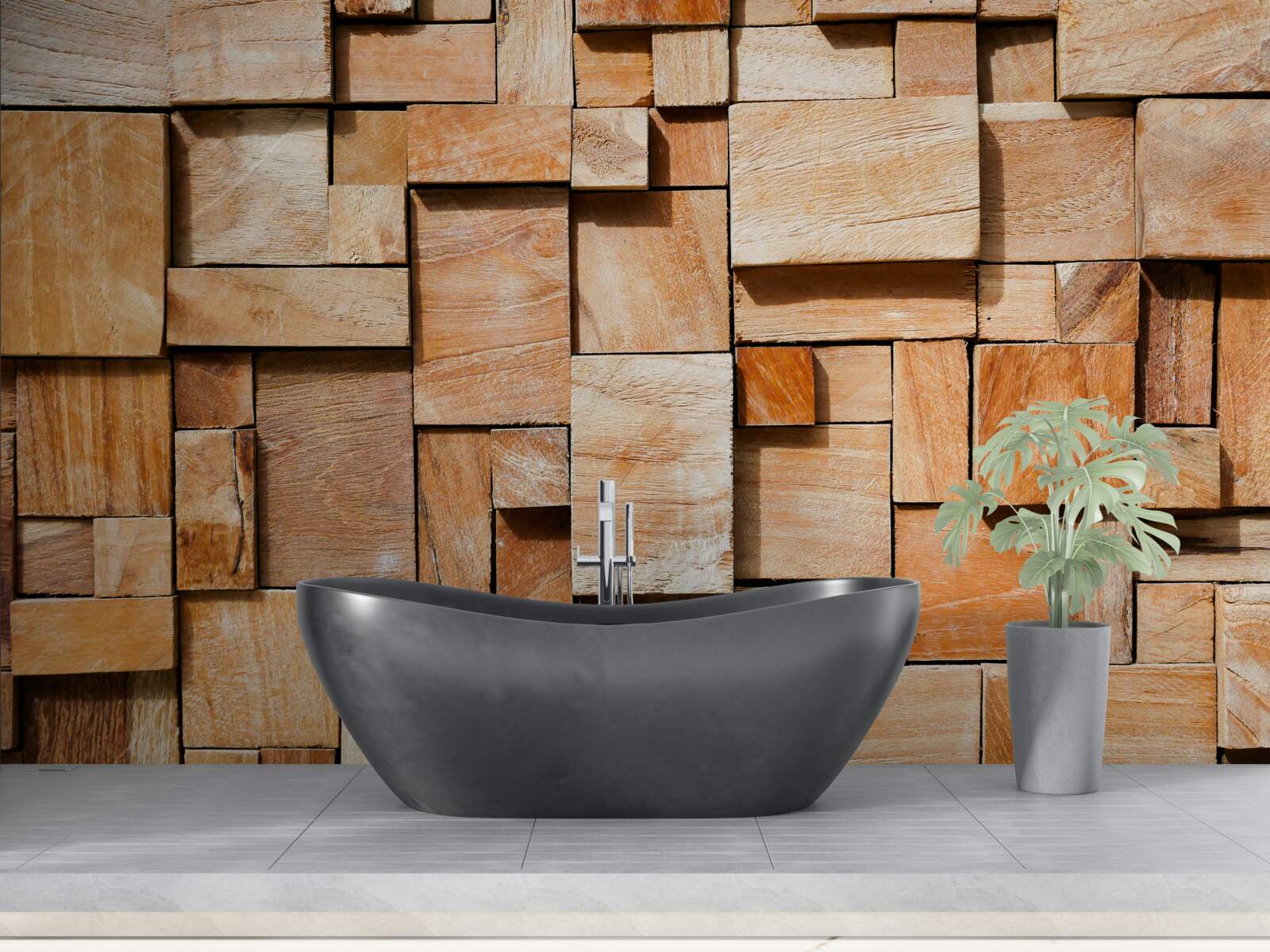 Фотошпалери декоративний виріб з дерев'яних фрагментів