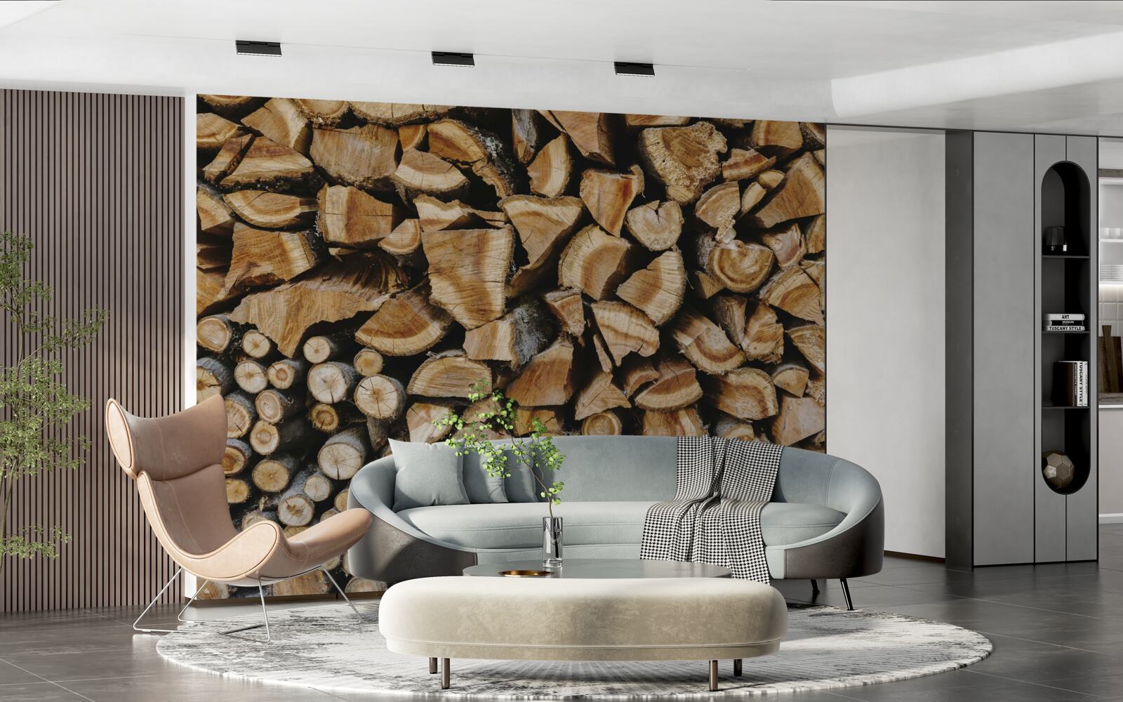 Фотошпалери шматки дерева, складені разом