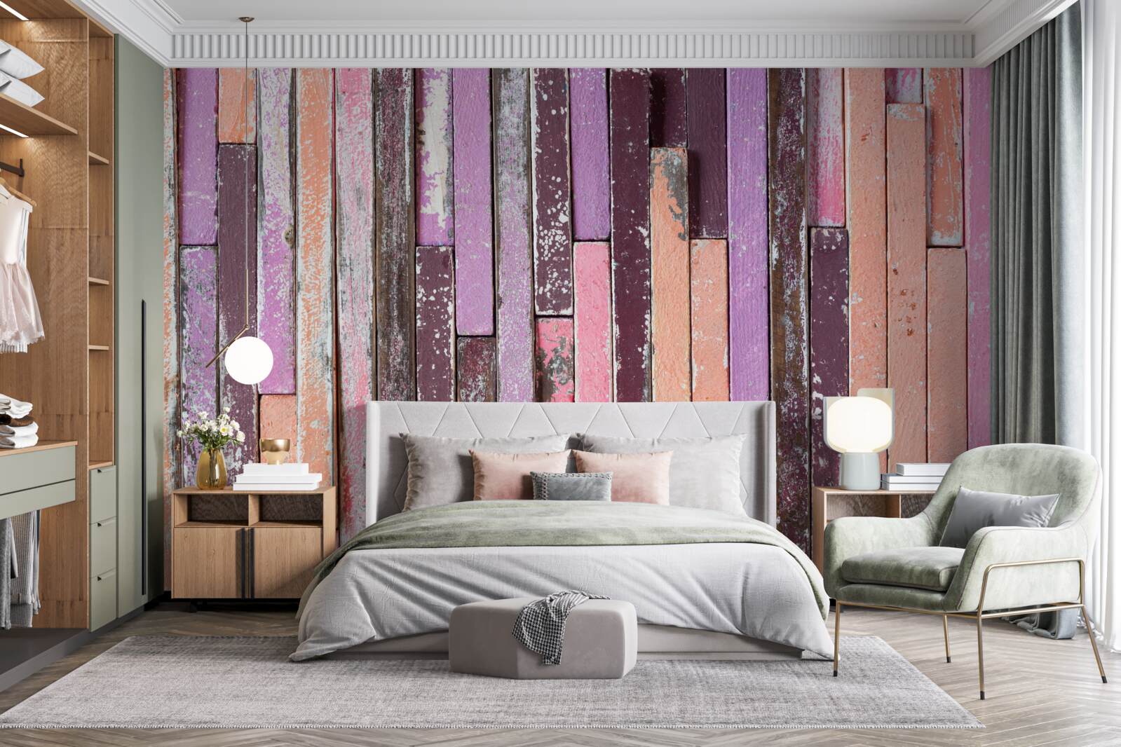 Фотошпалери дерев'яні паркетні планки різних кольорів з давніх часів