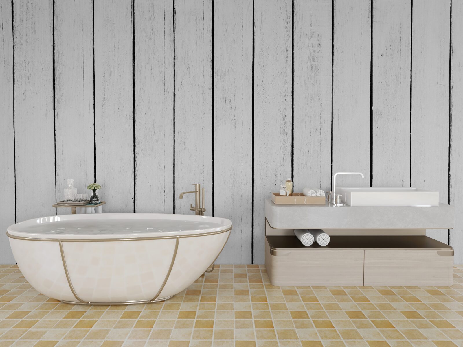 Фотошпалери біла паркетна дошка