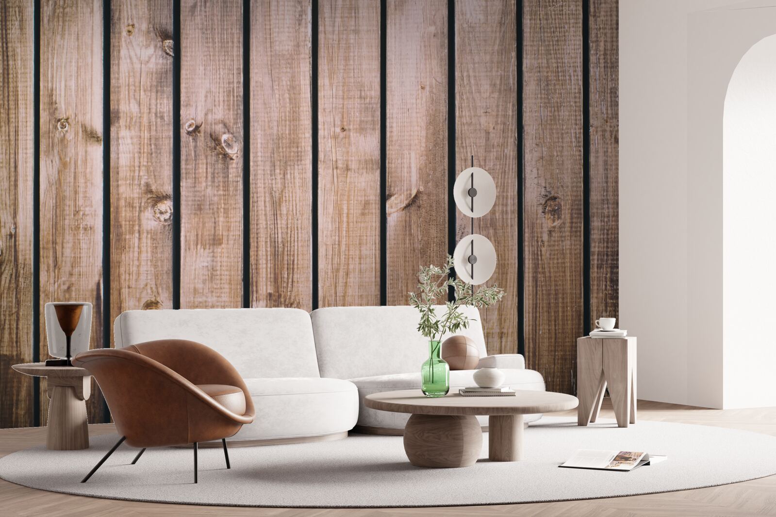 Фотошпалери коричнева паркетна дошка