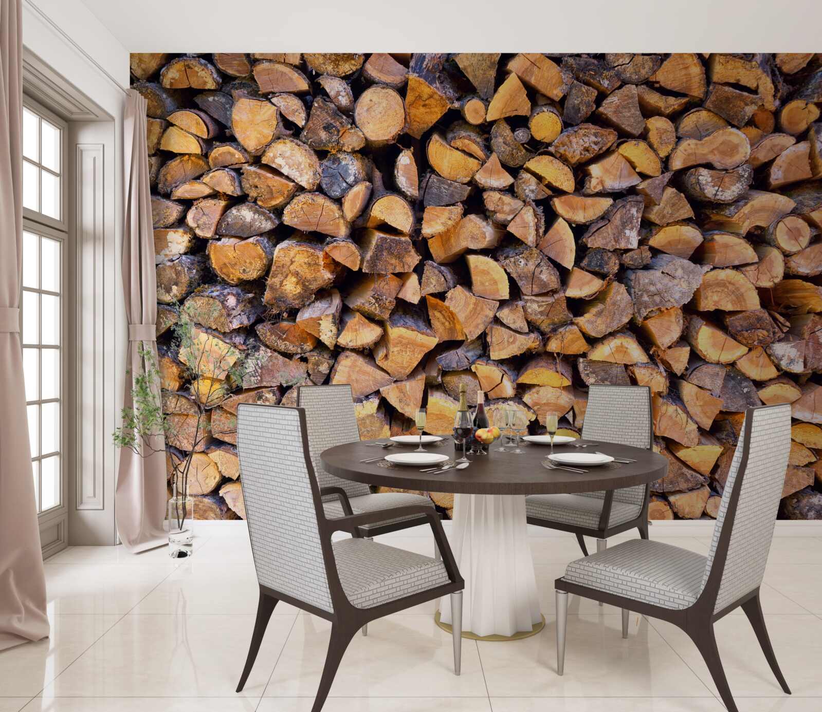 Фотошпалери фрагменти стовбурів дерев