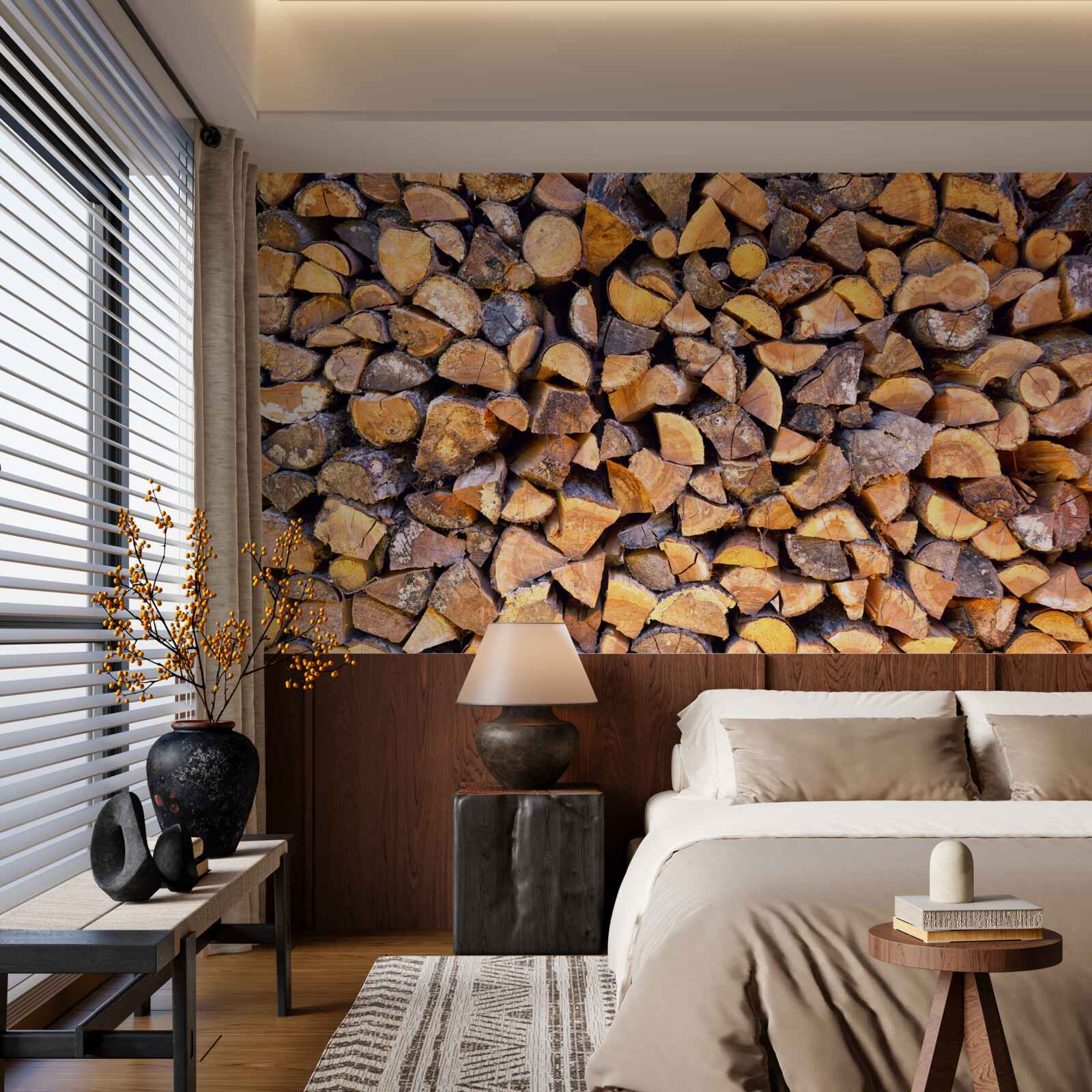 Фотошпалери фрагменти стовбурів дерев