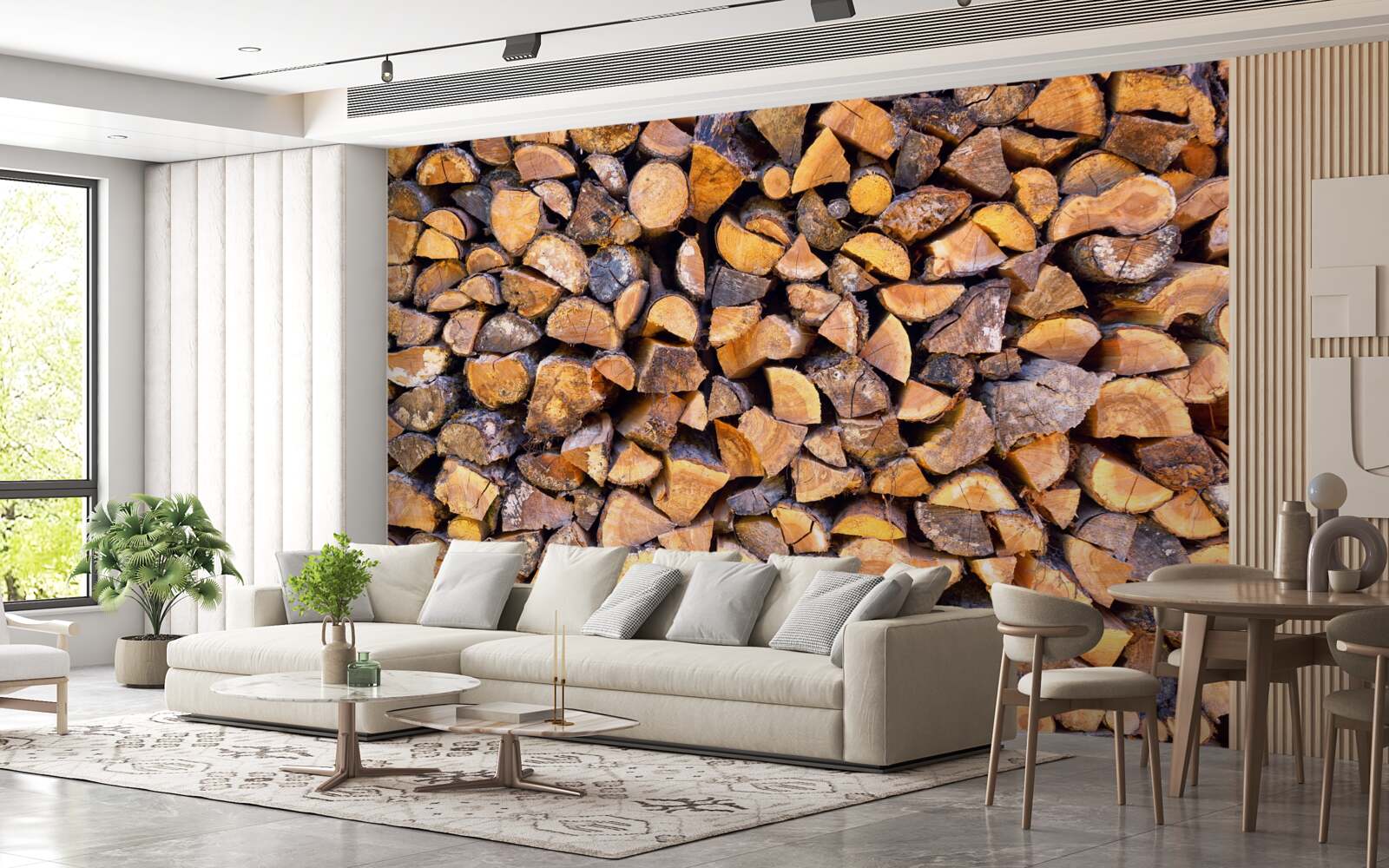 Фотошпалери фрагменти стовбурів дерев