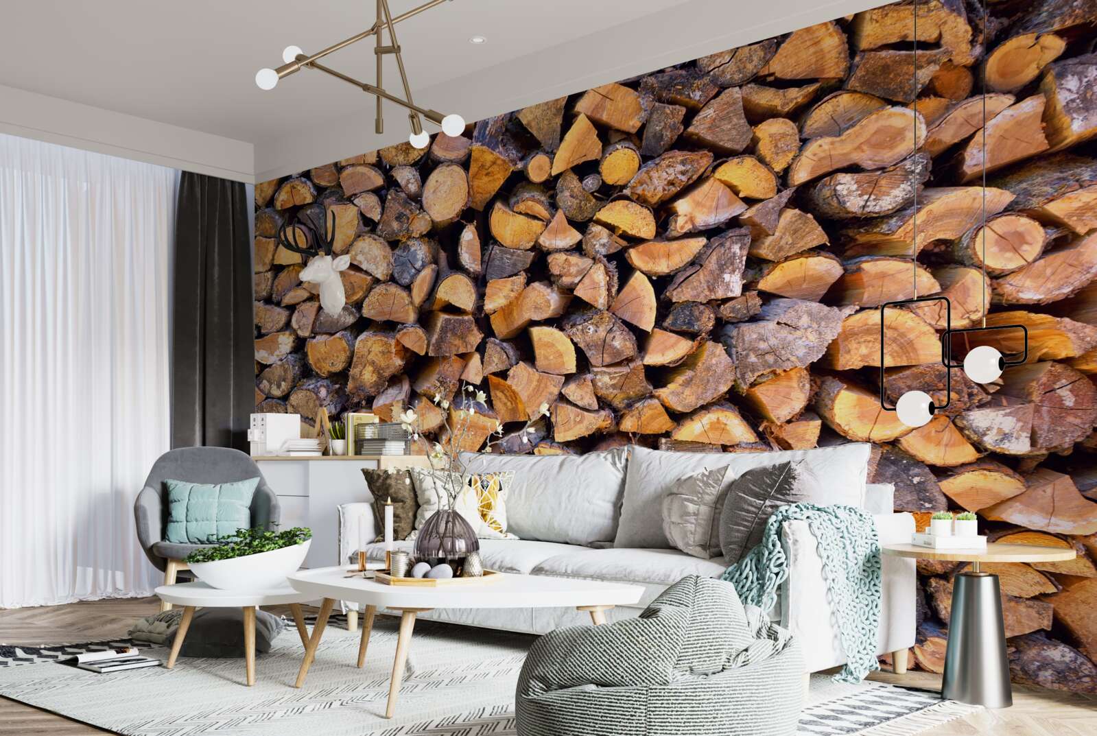 Фотошпалери фрагменти стовбурів дерев