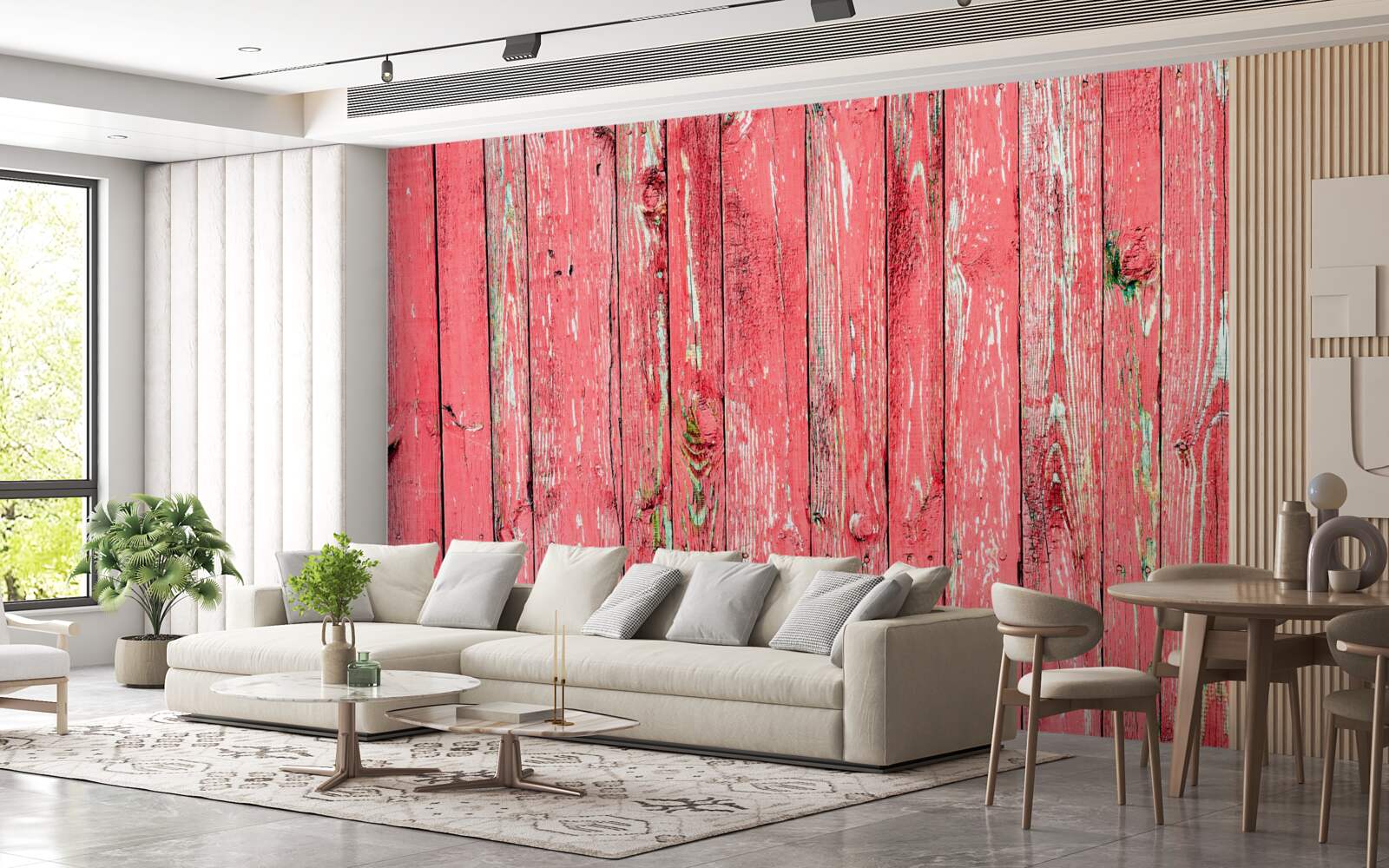 Фотошпалери паркан пофарбований у рожевий колір