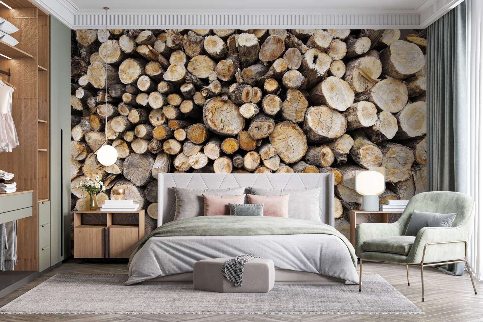 Фотошпалери зрубаних дерев дуже багато