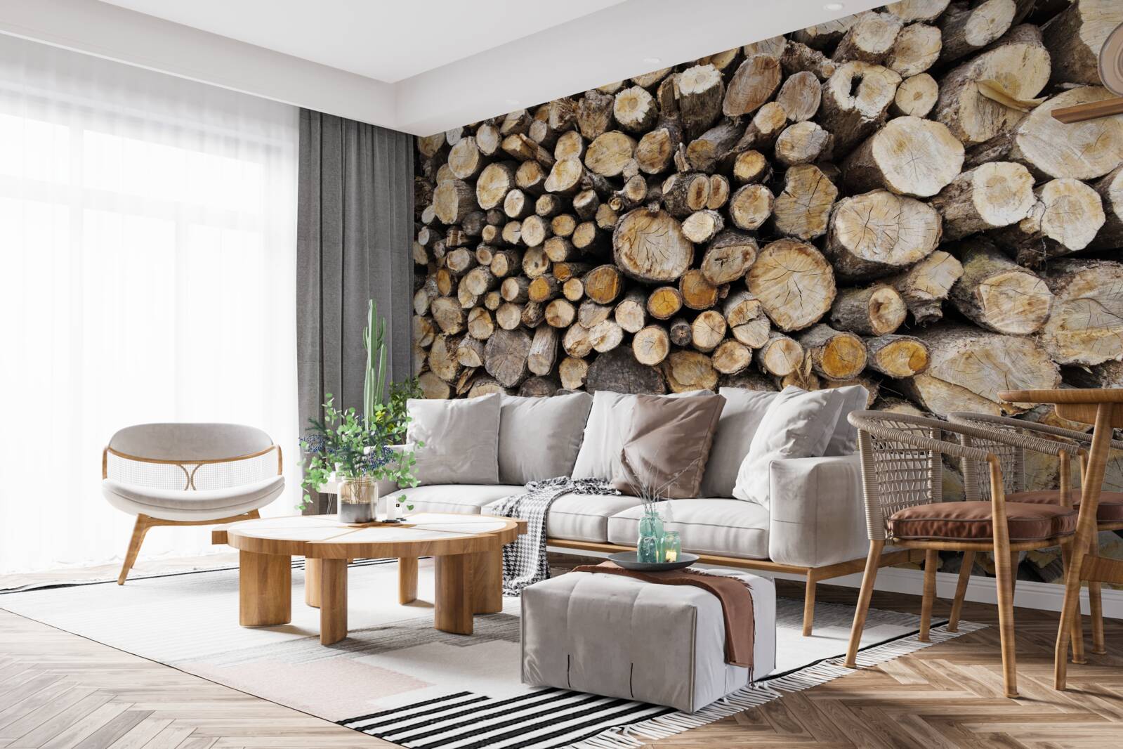 Фотошпалери зрубаних дерев дуже багато