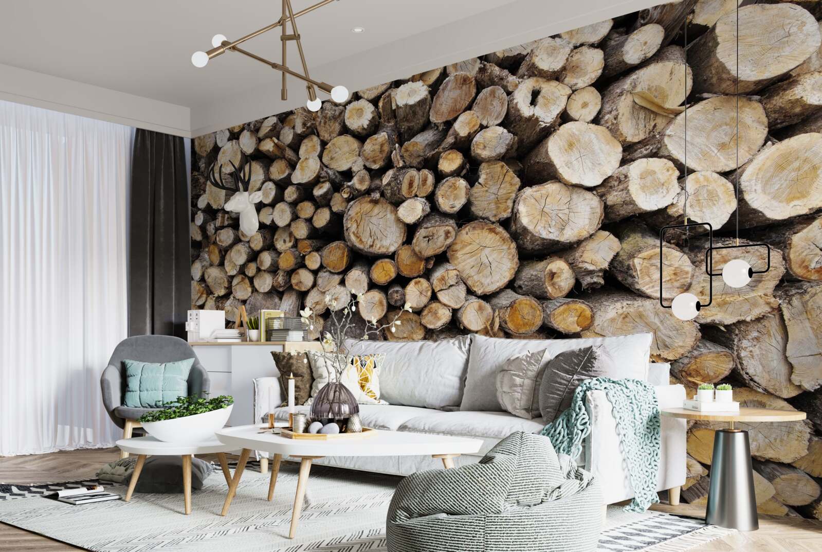 Фотошпалери зрубаних дерев дуже багато