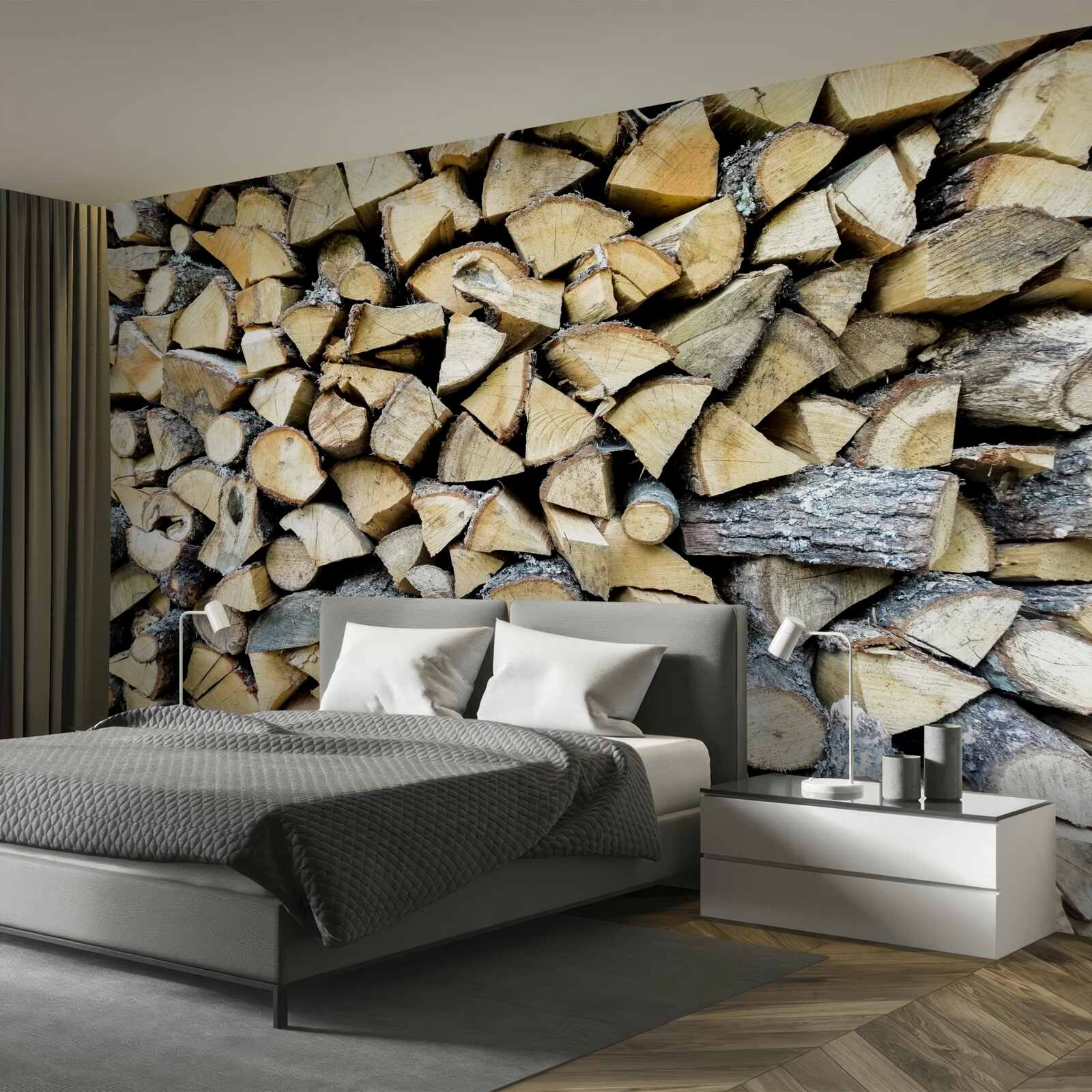 Фотошпалери відходи дерев'яних блоків