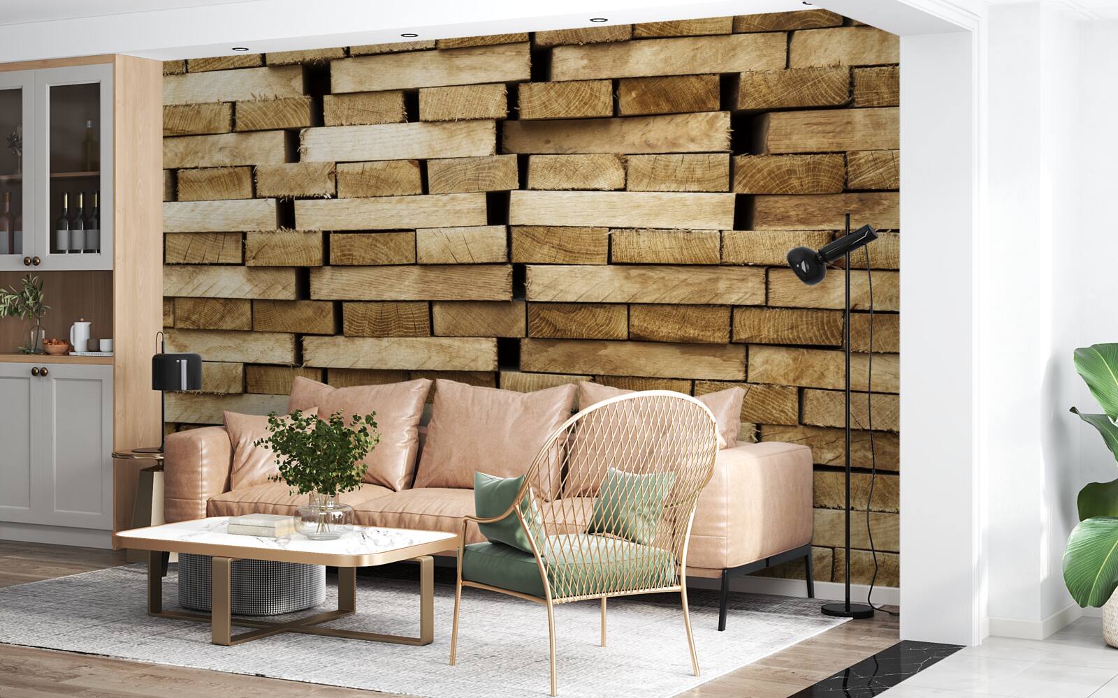 Фотошпалери брукована стіна