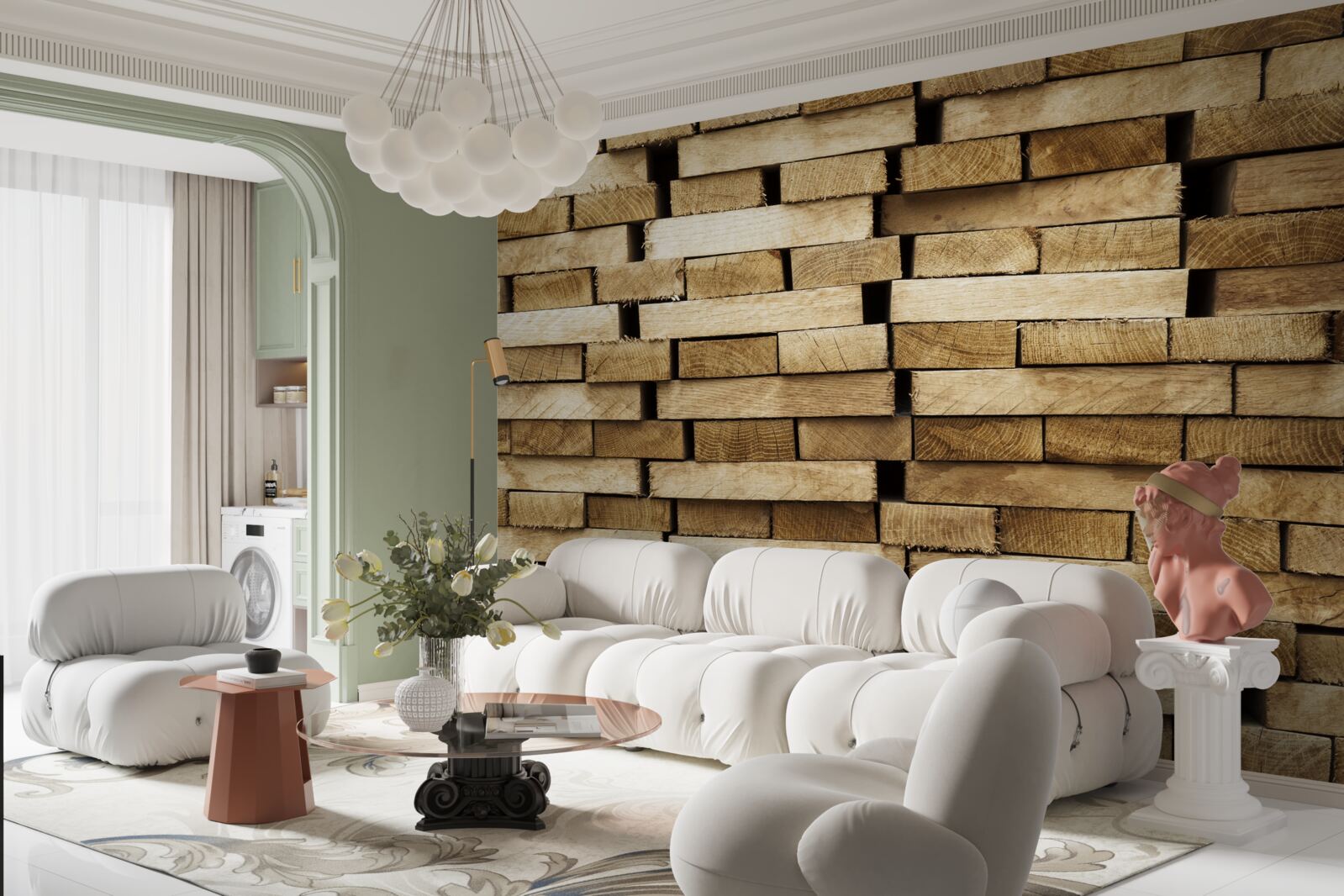 Фотошпалери брукована стіна