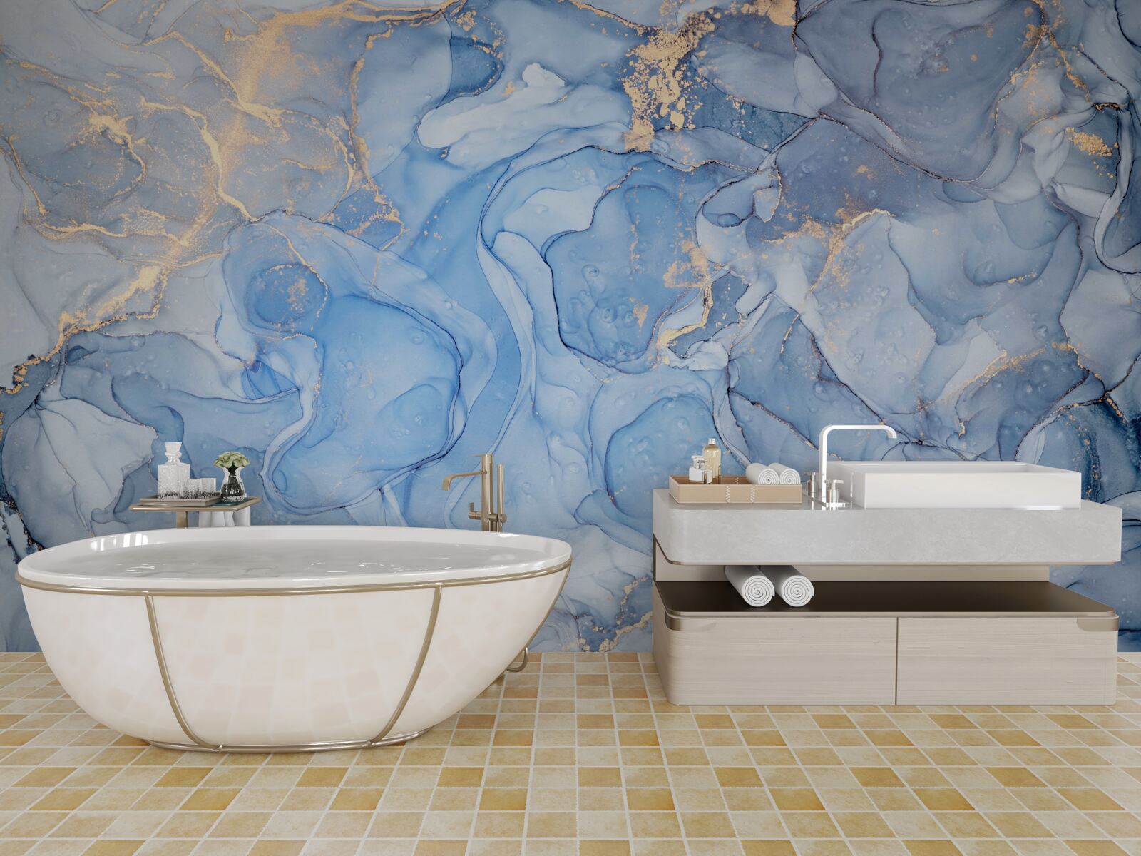 Фотошпалери ексклюзивний синій фон