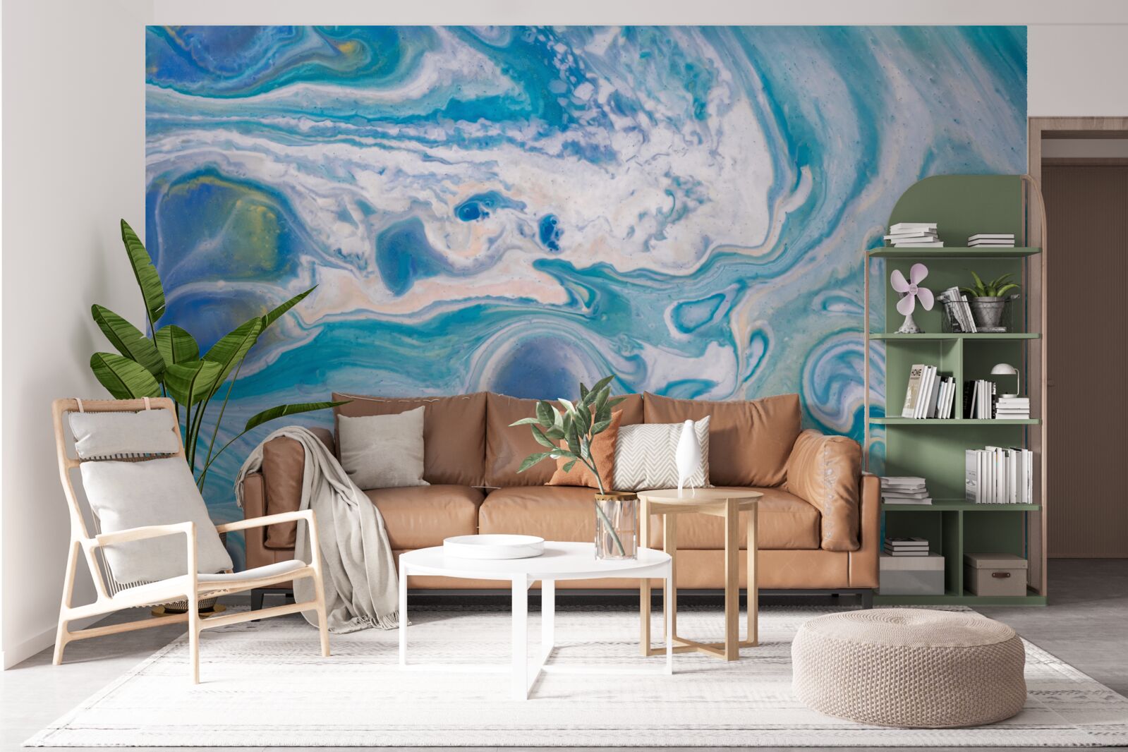 Фотошпалери синя епоксидна смола