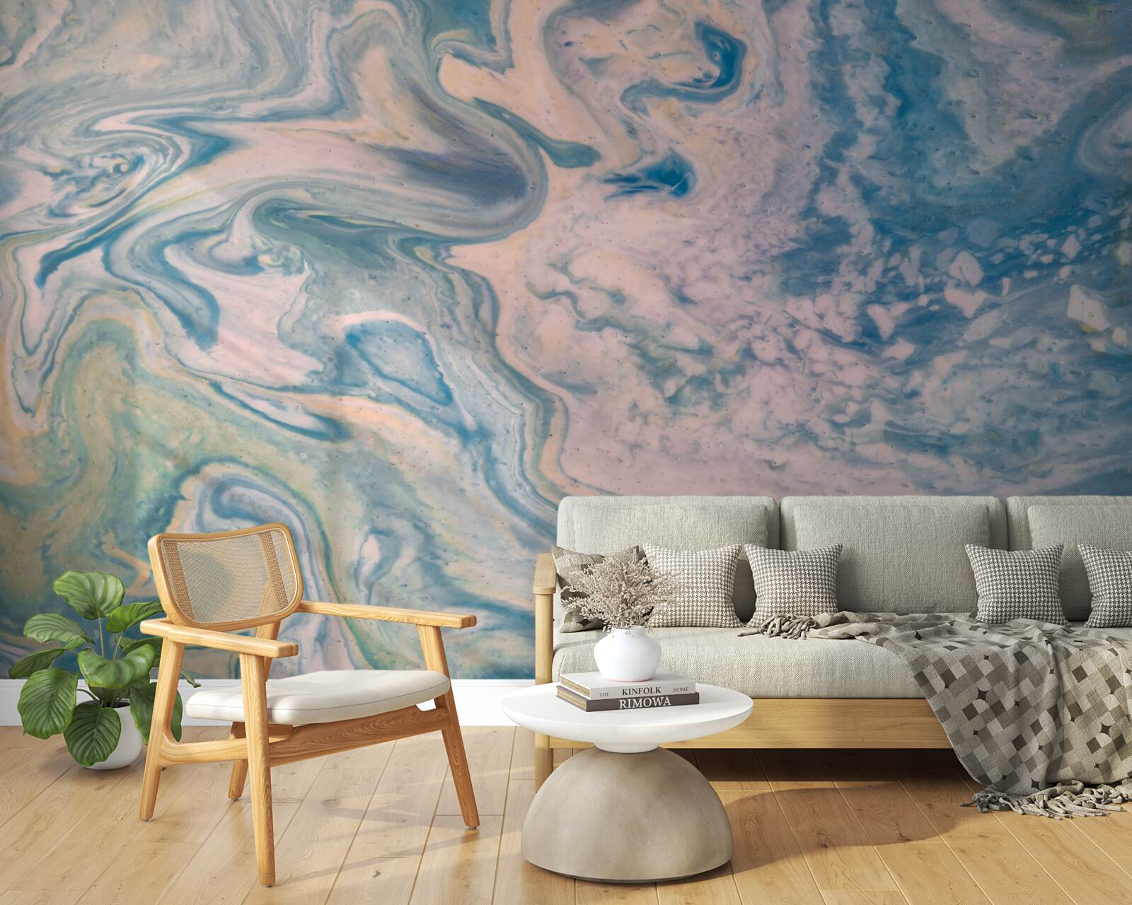 Фотошпалери різнокольорові абстрактні лінії, що рухаються плавними траєкторіями