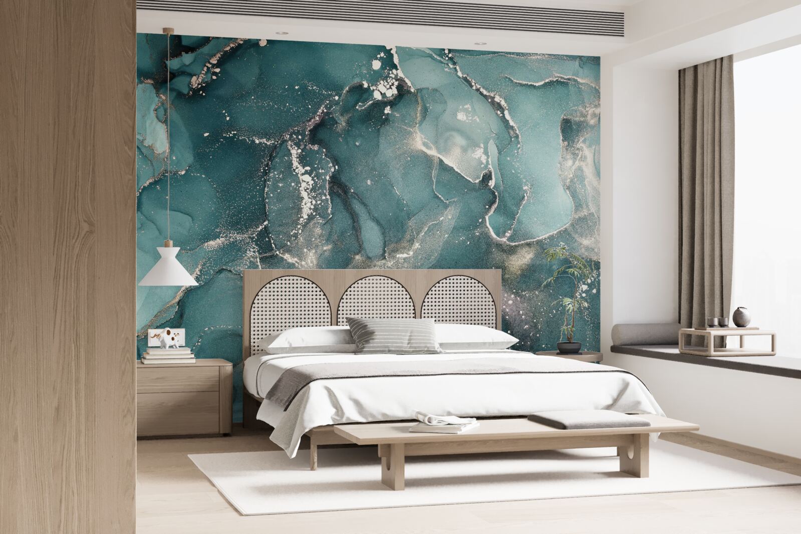 Фотошпалери темно-зелена рідина