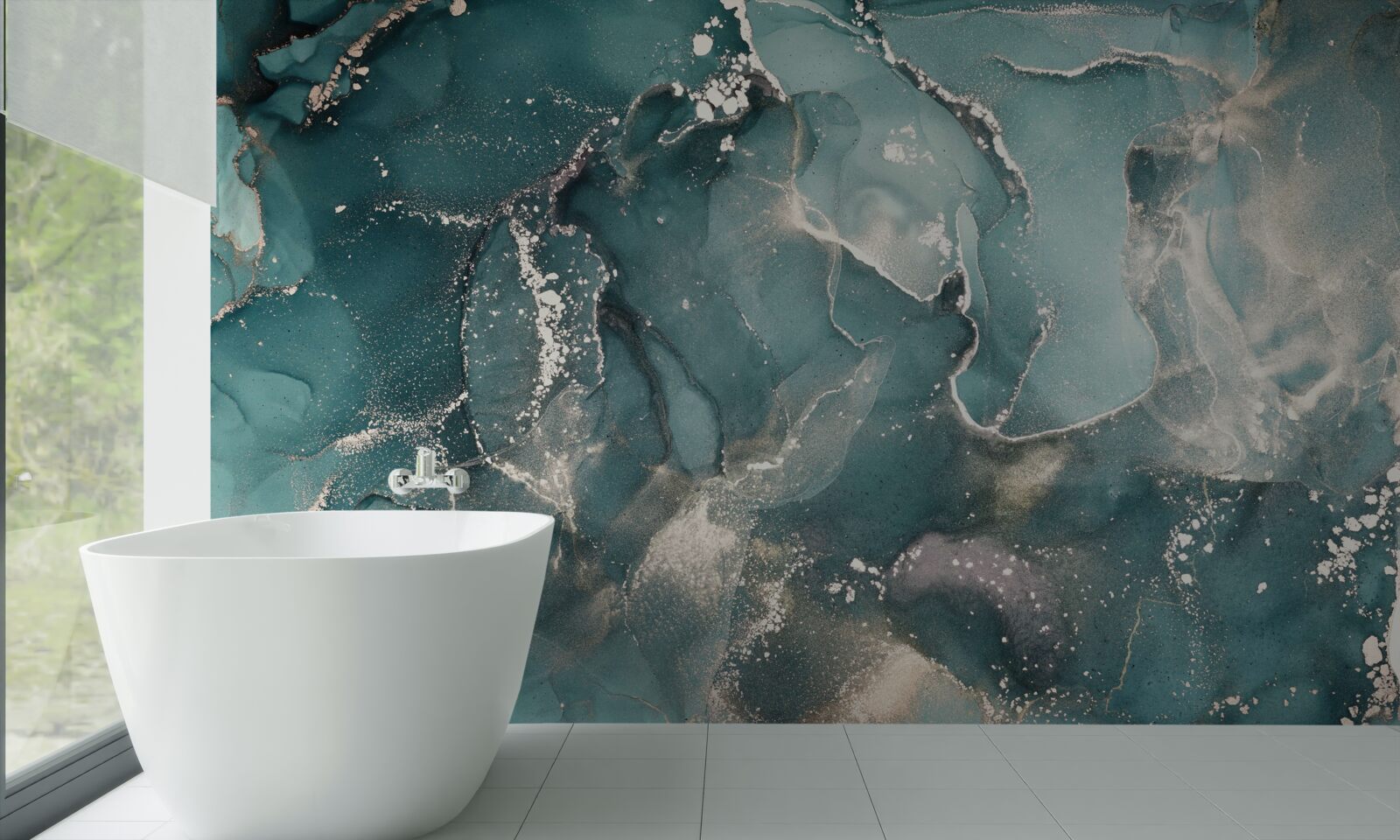 Фотошпалери темно-зелена рідина