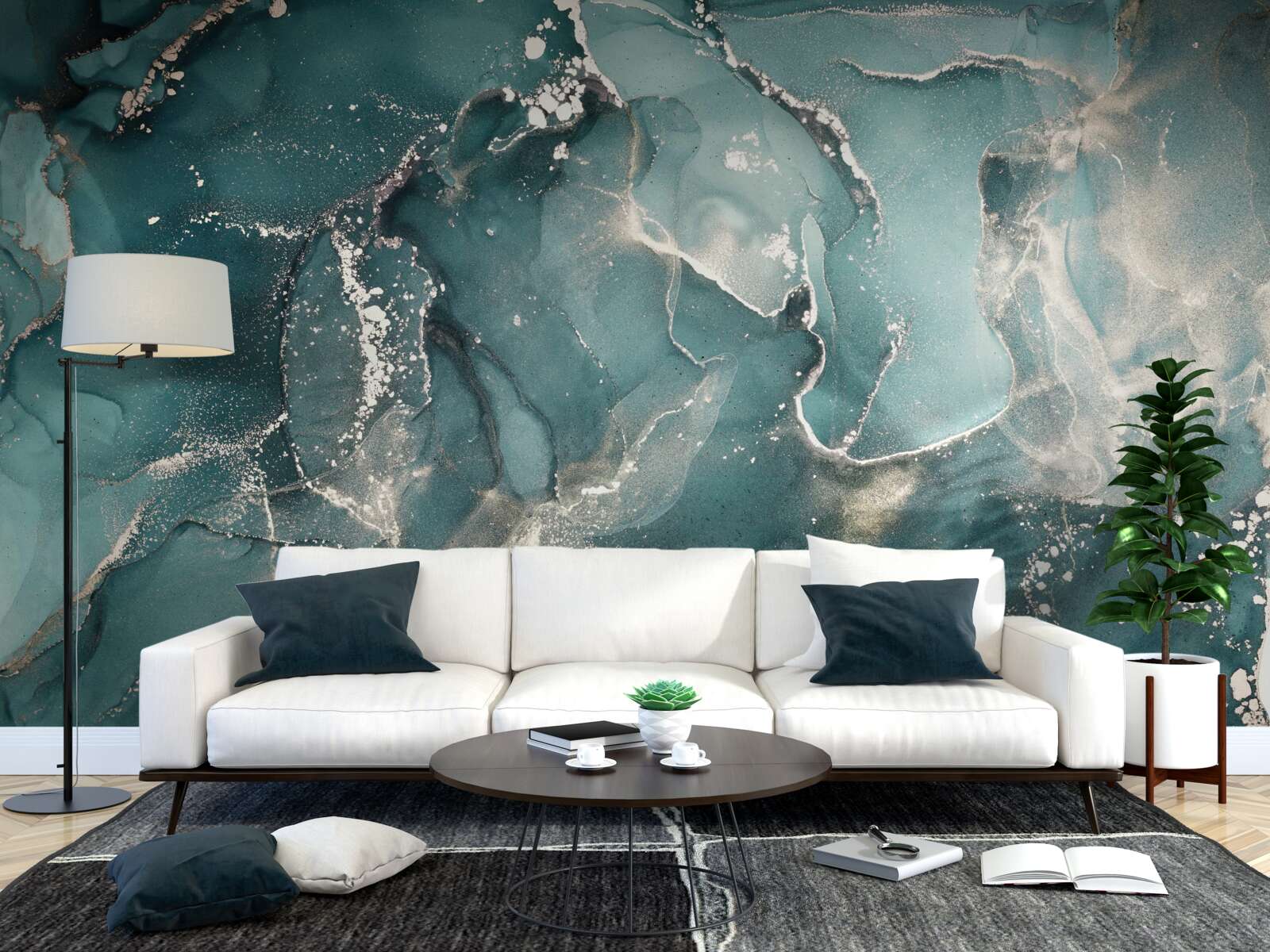 Фотошпалери темно-зелена рідина