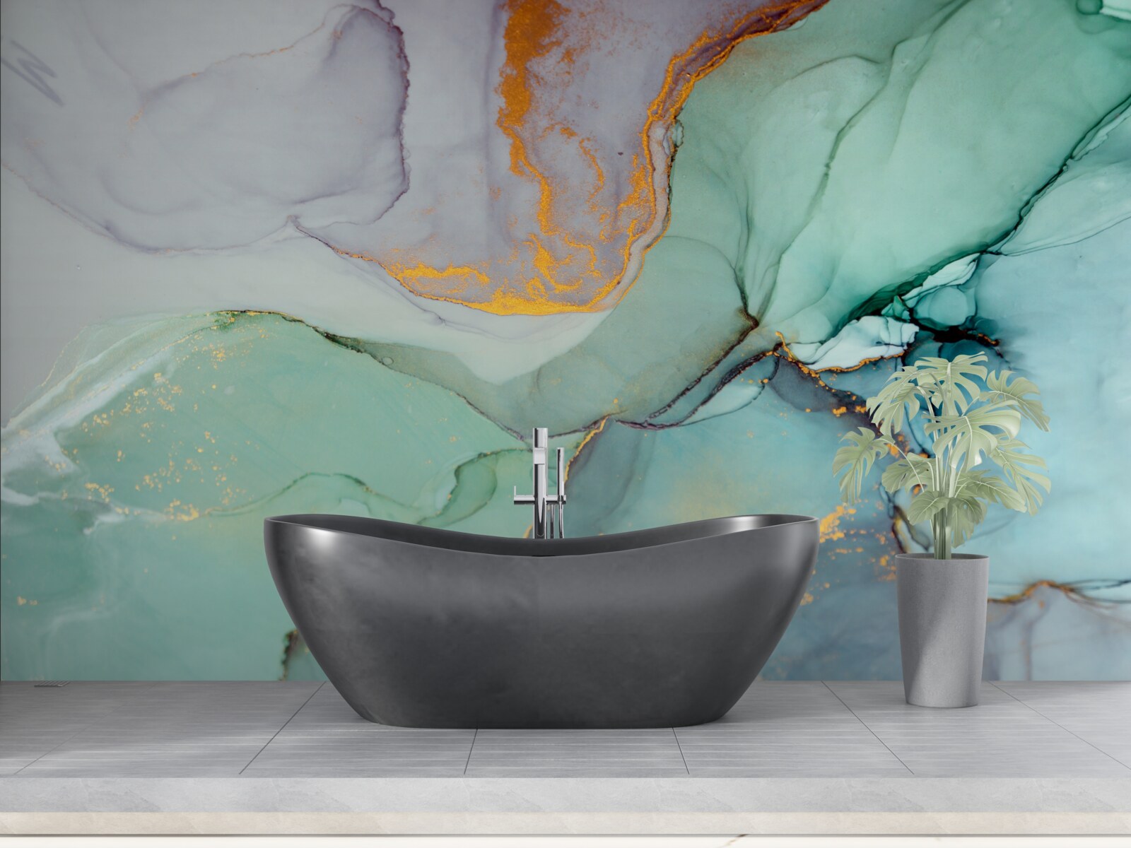 Фотошпалери бірюзовий відтінок дизайну