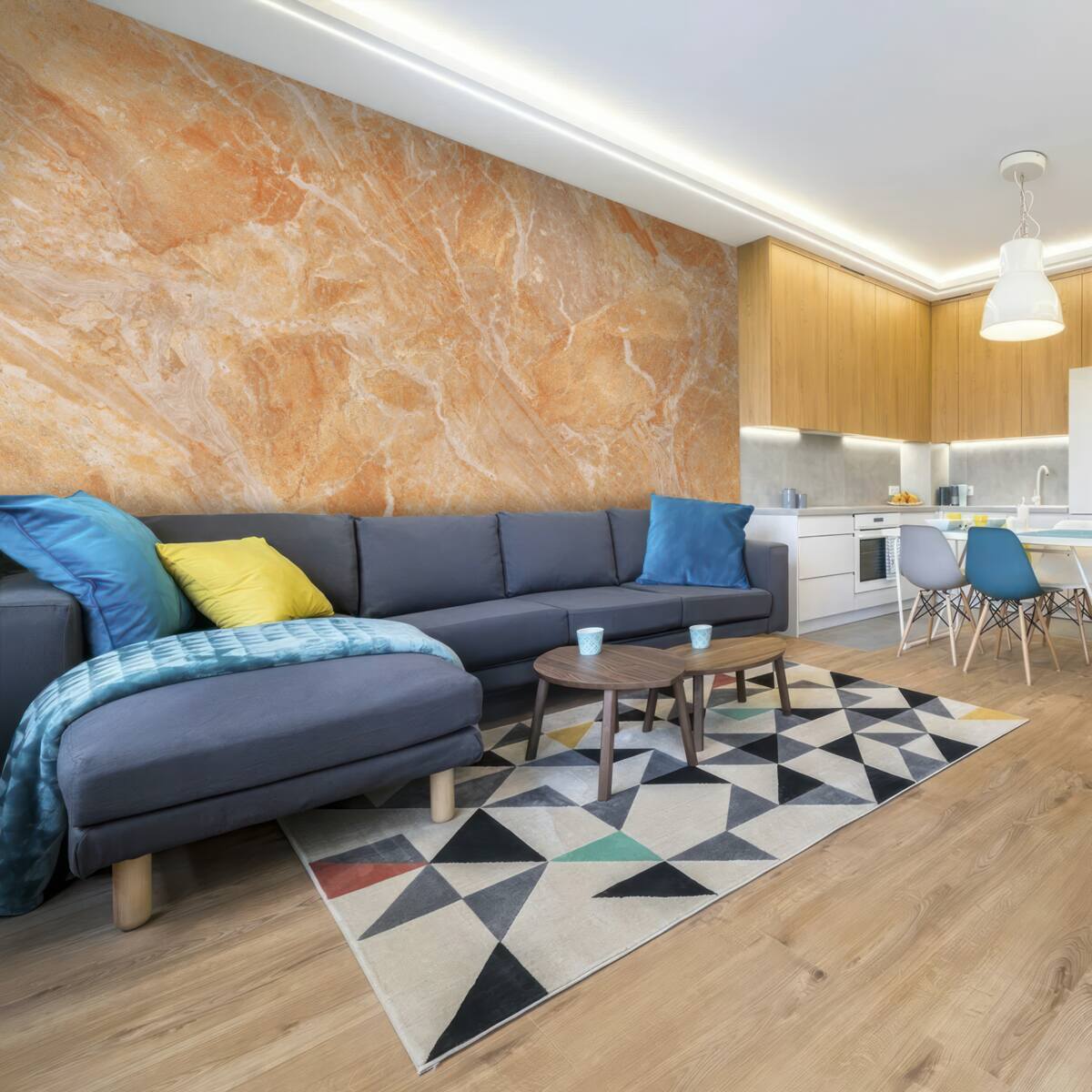 Фотошпалери оніксовий фон у відтінках помаранчевого