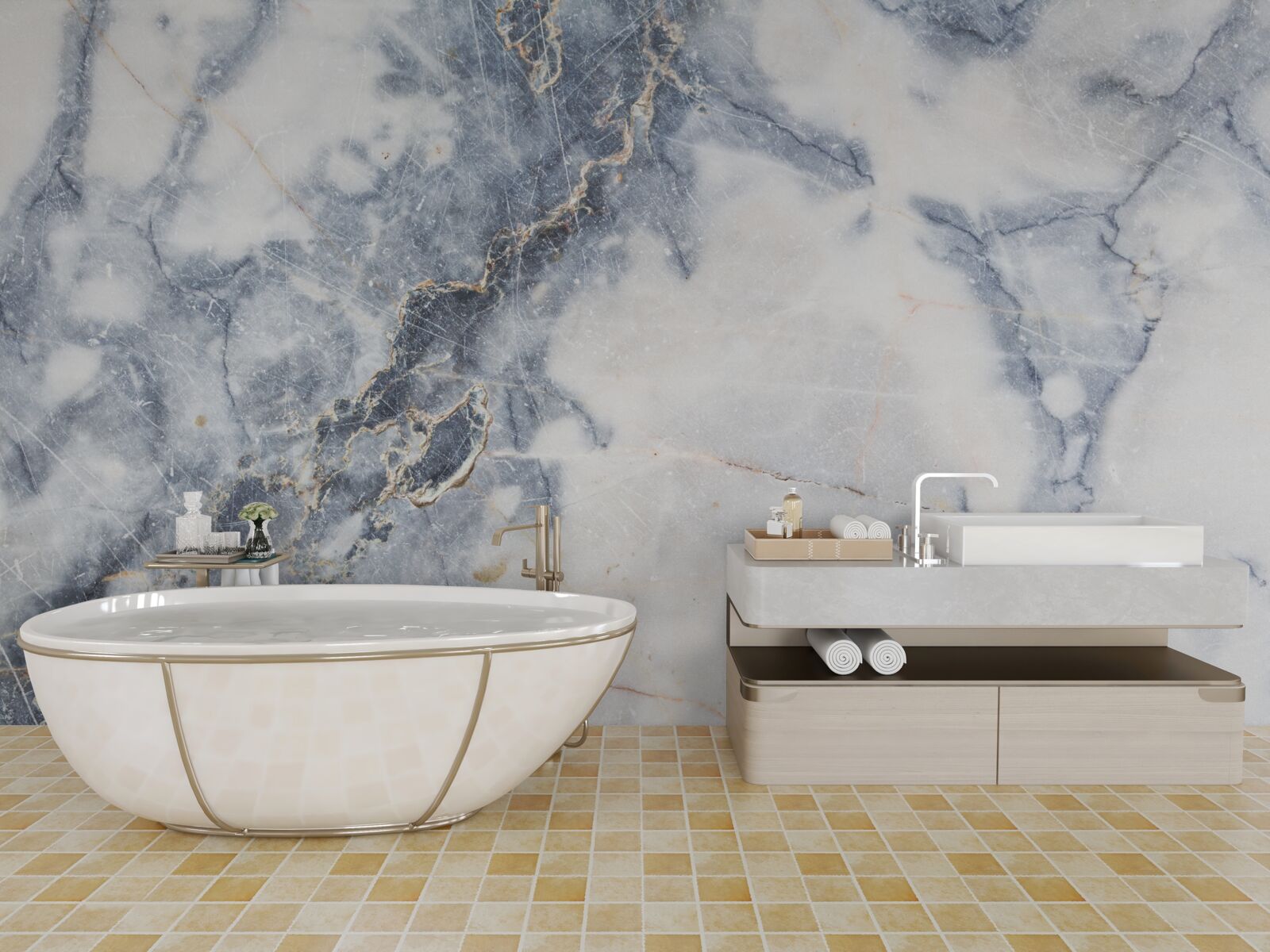 Фотошпалери фон - сірий мармур