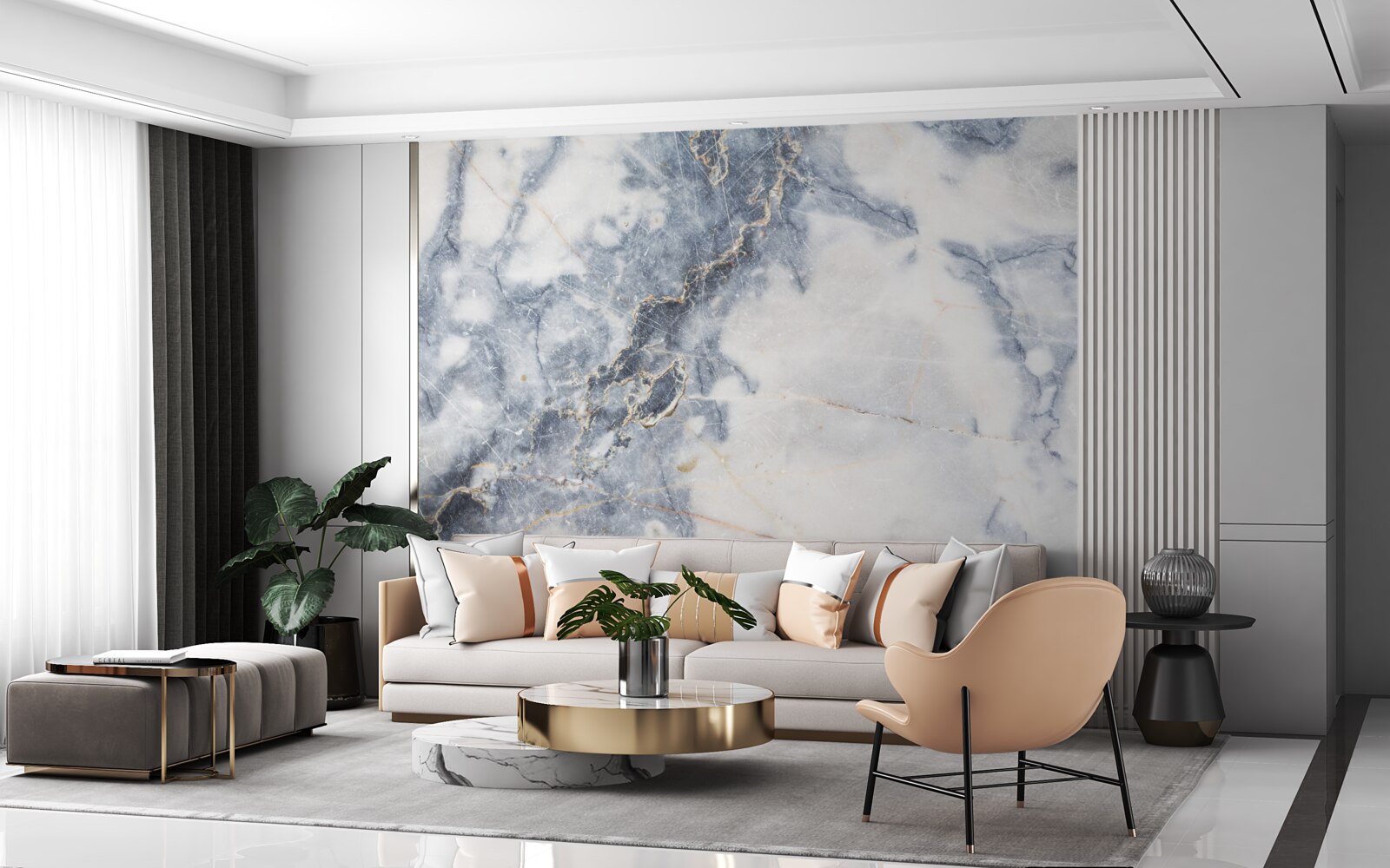 Фотошпалери фон - сірий мармур