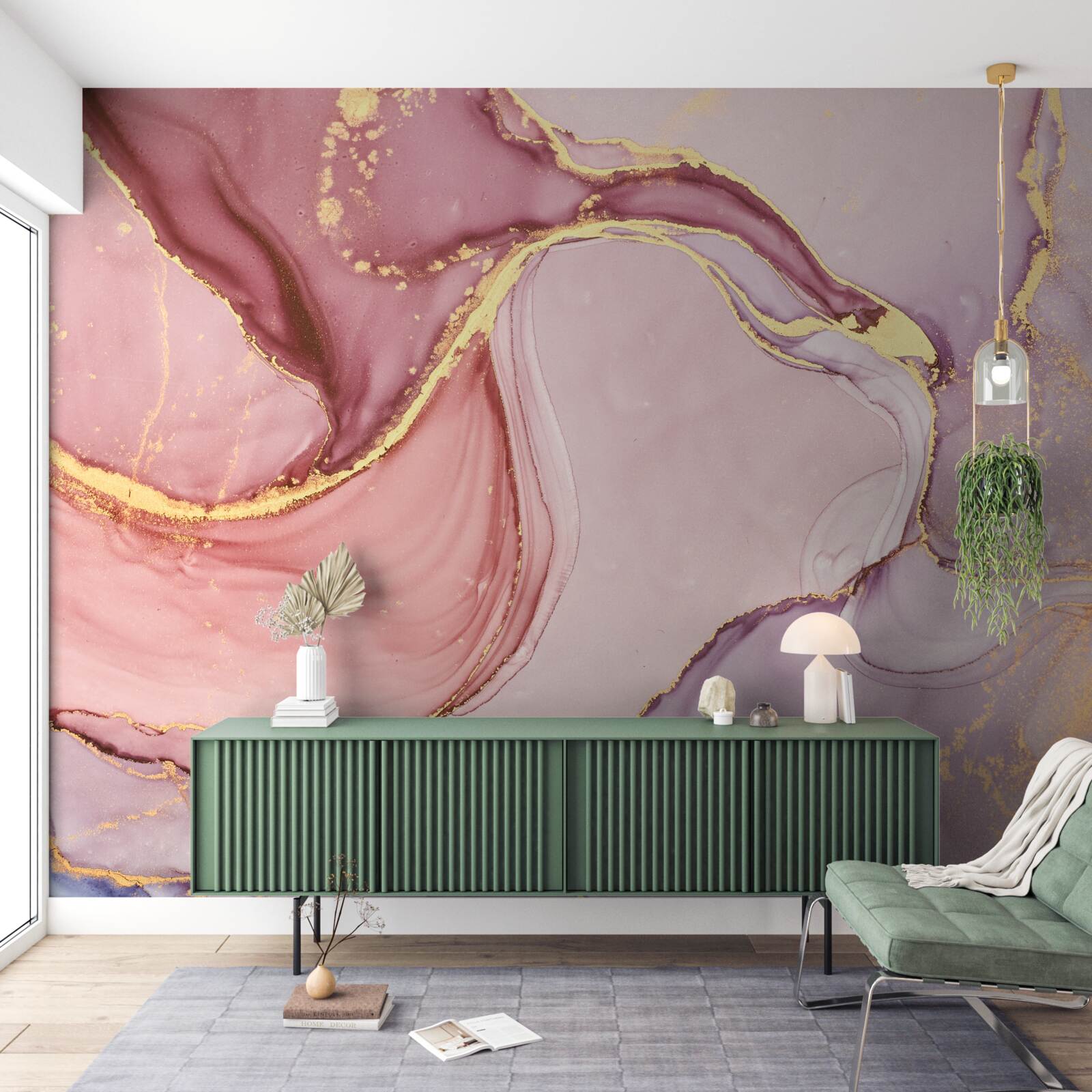 Фотошпалери ніжна рідина у відтінку рожевої фіалки