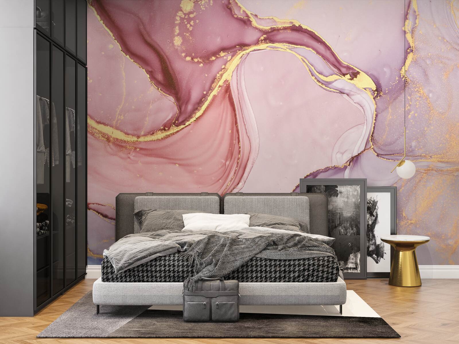 Фотошпалери ніжна рідина у відтінку рожевої фіалки