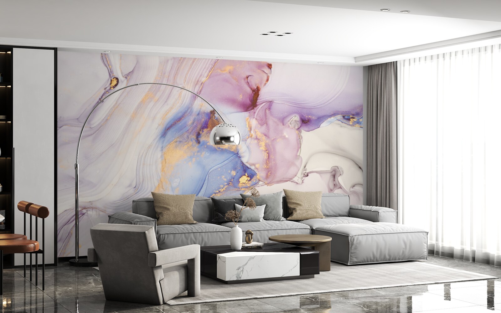 Фотошпалери мармурове тло з акварельним абажуром