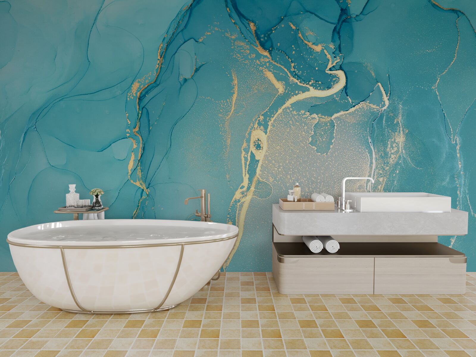 Фотошпалери мармуровий морський фон