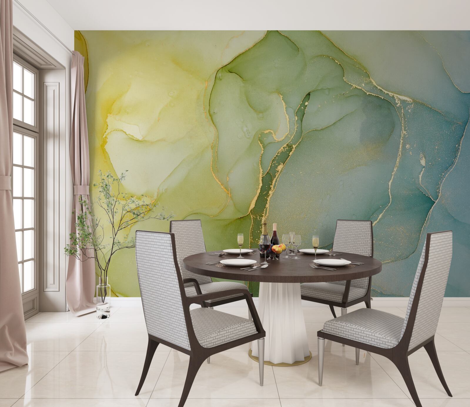 Фотошпалери мармурове тло в м'ятних відтінках