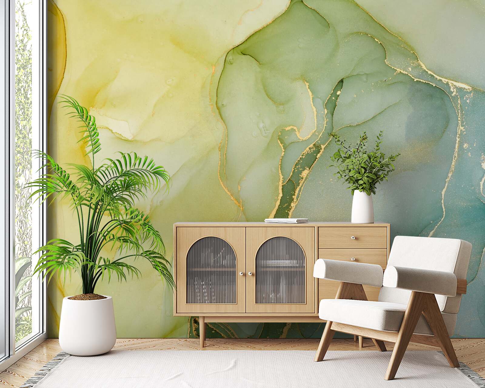 Фотошпалери мармурове тло в м'ятних відтінках