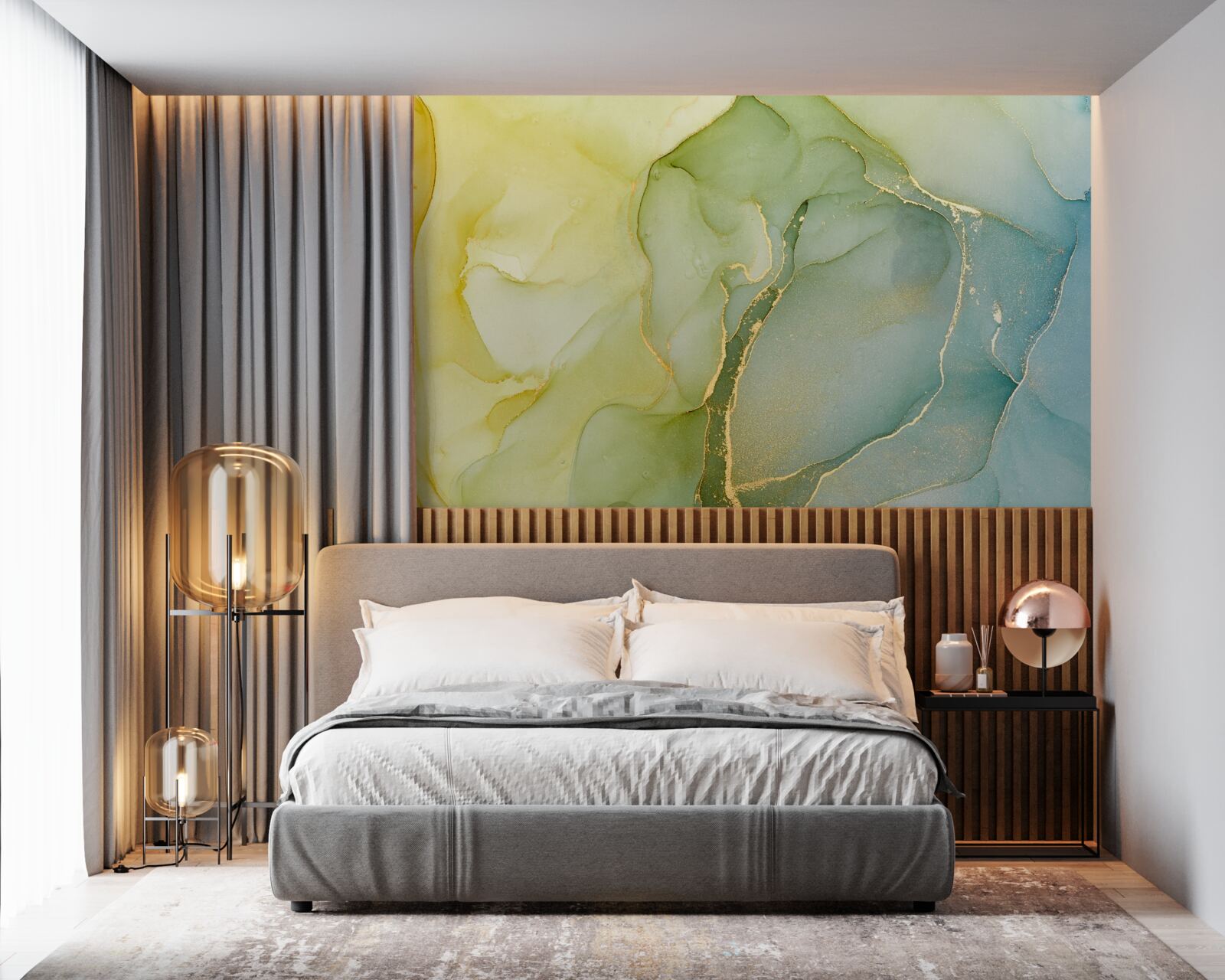 Фотошпалери мармурове тло в м'ятних відтінках