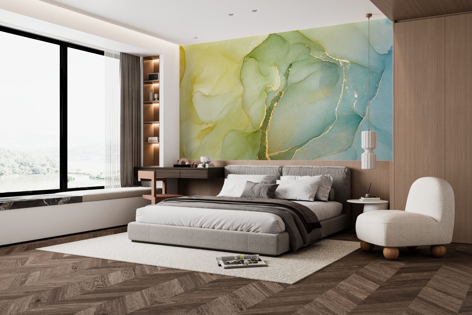 Фотошпалери мармурове тло в м'ятних відтінках