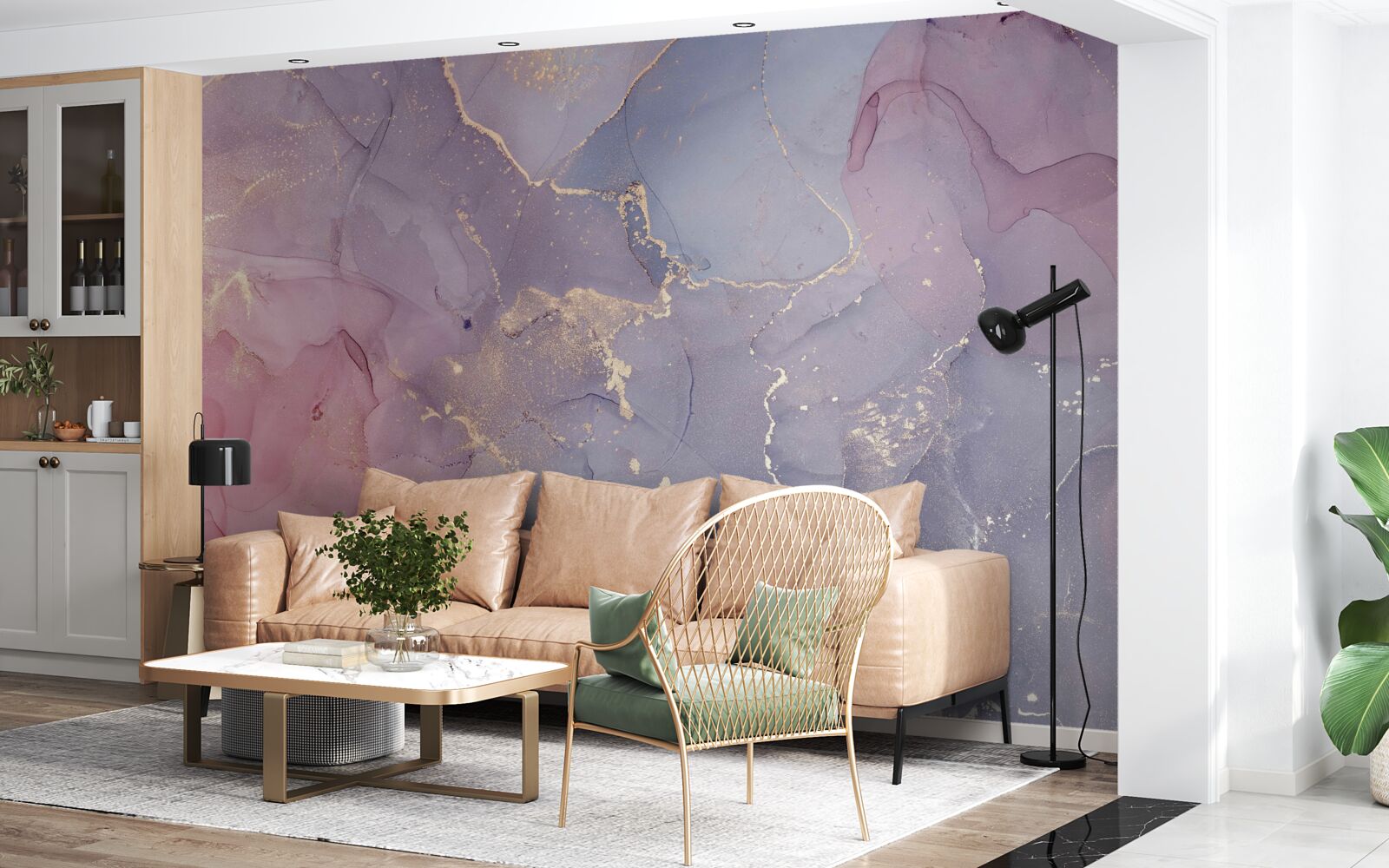 Фотошпалери фон в пастельних тонах з акрилу