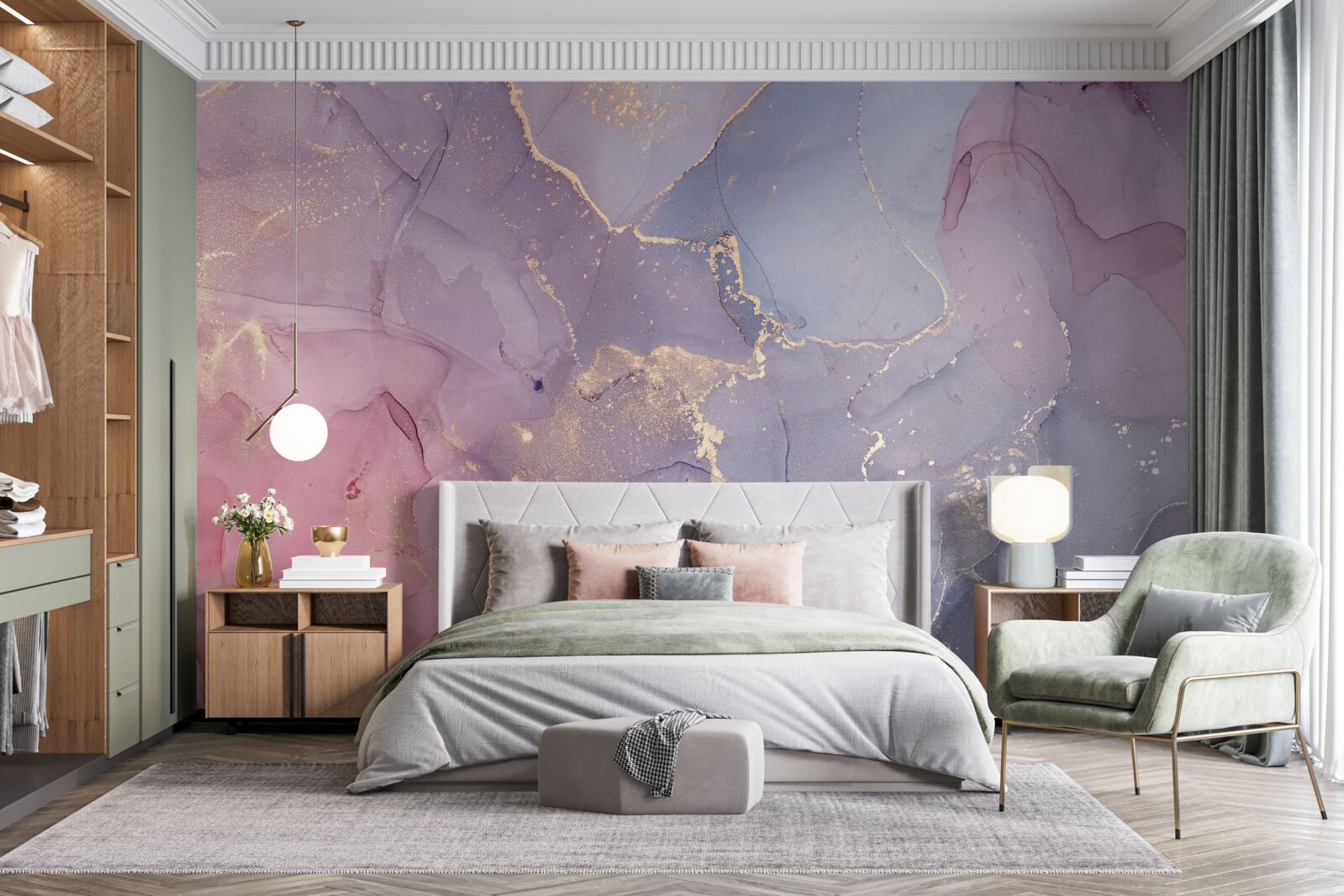 Фотошпалери фон в пастельних тонах з акрилу