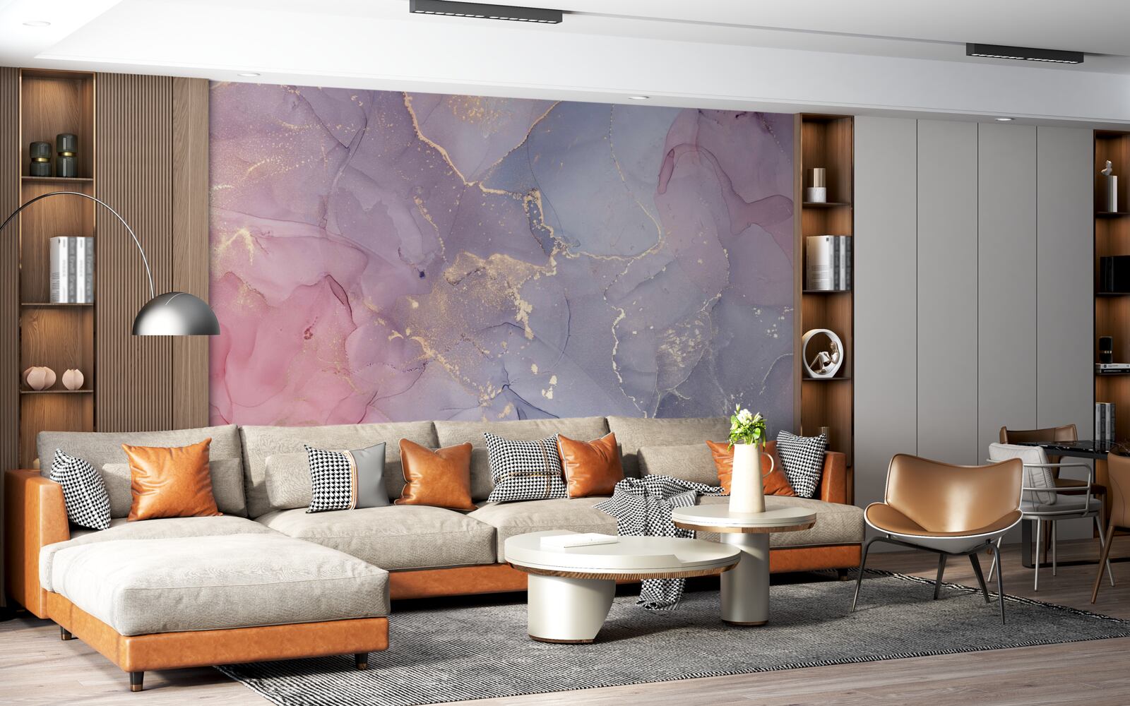 Фотошпалери фон в пастельних тонах з акрилу