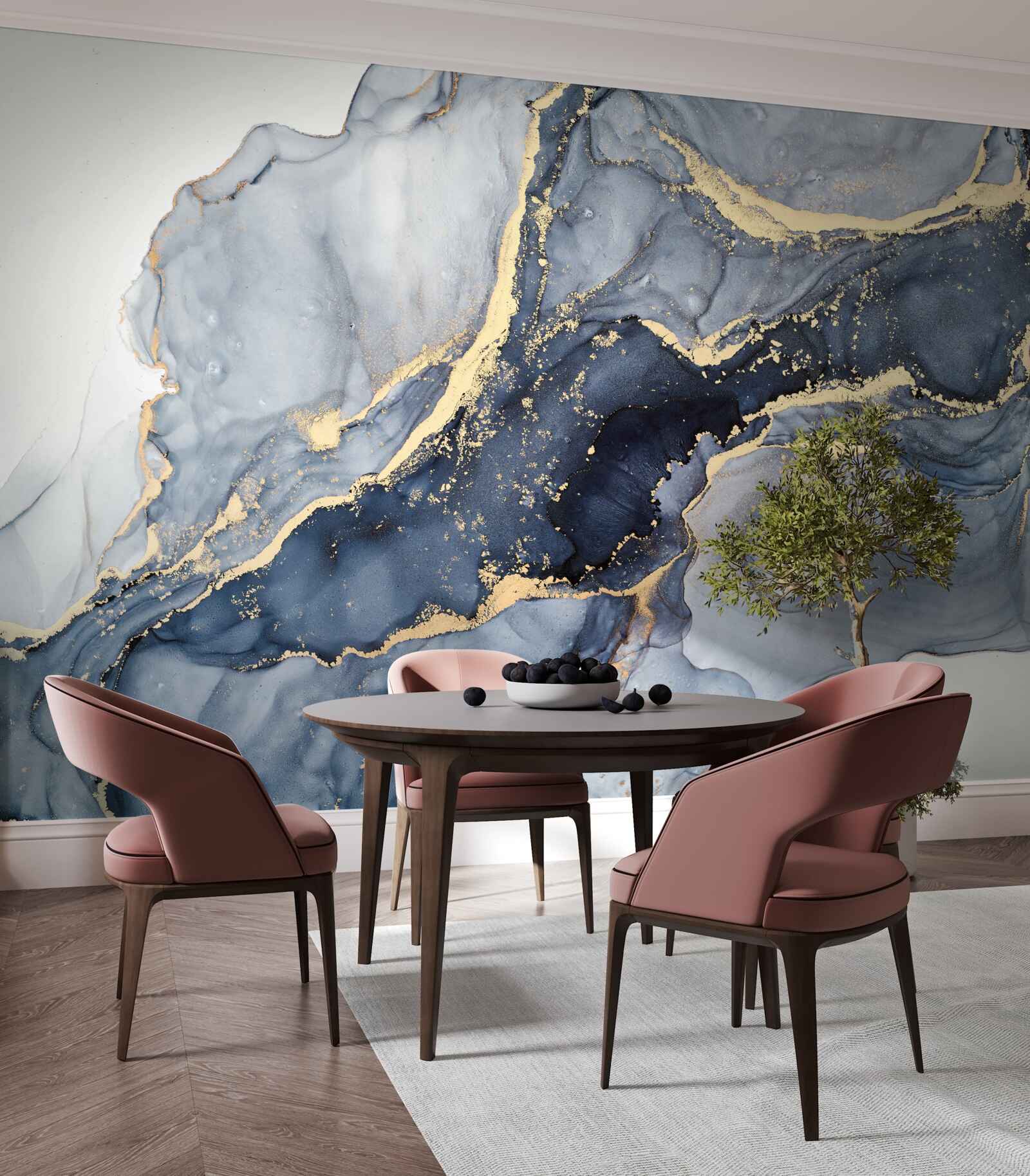 Фотошпалери хвилювання кольору індиго