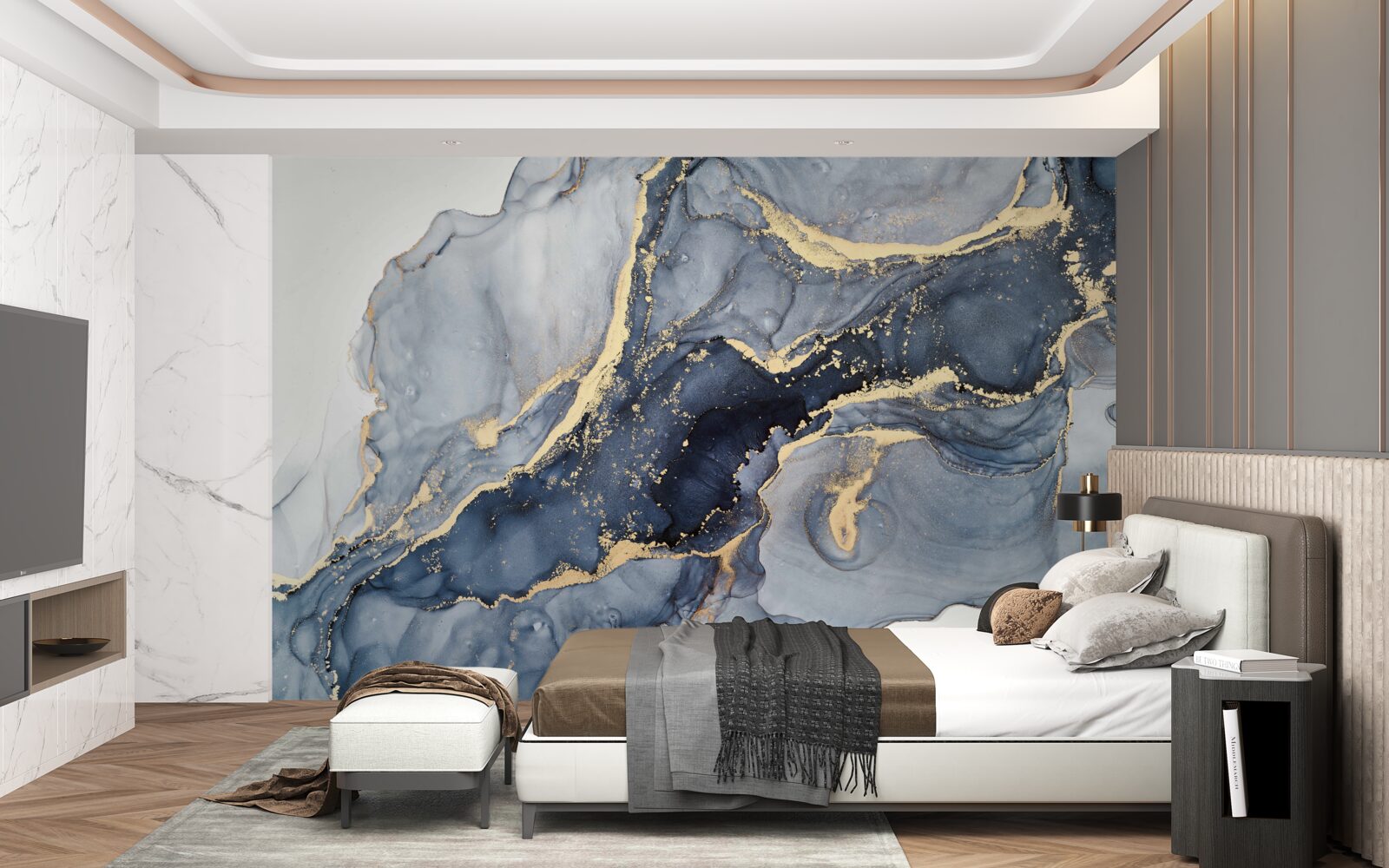 Фотошпалери хвилювання кольору індиго