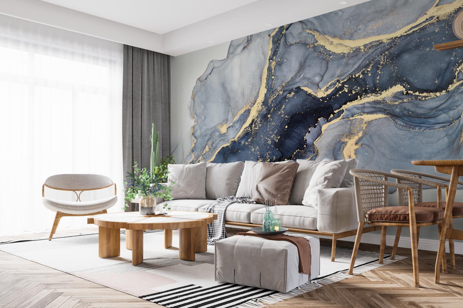 Фотошпалери хвилювання кольору індиго