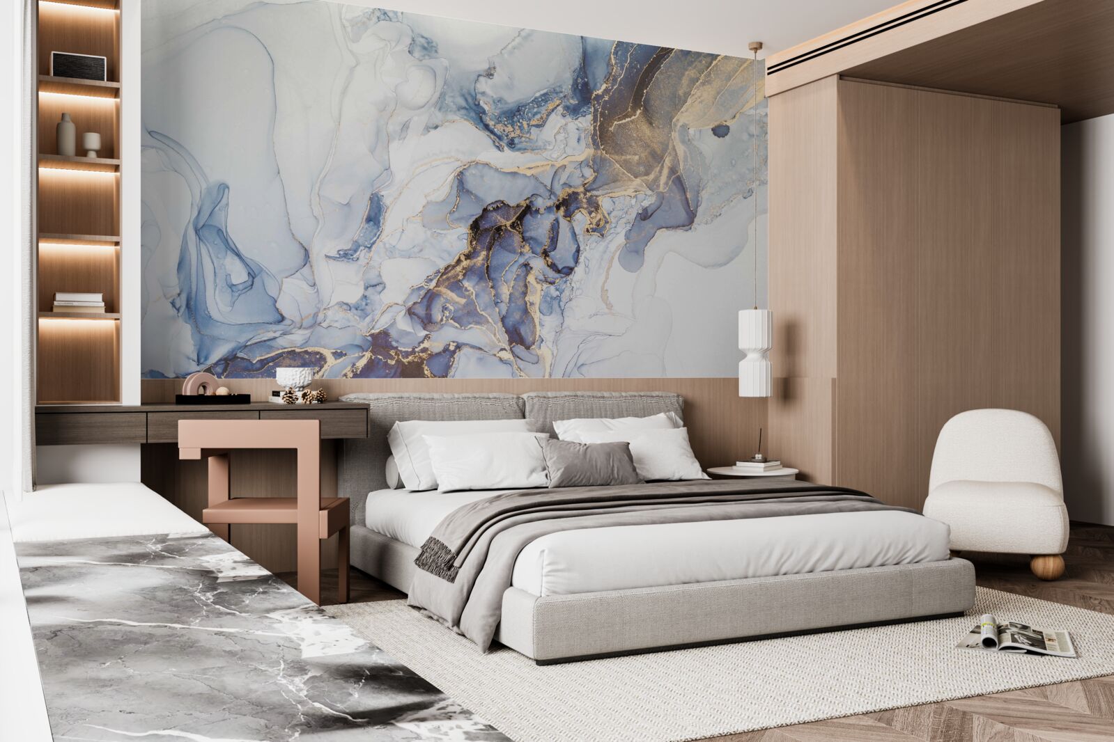 Фотошпалери небесний мармуровий фон