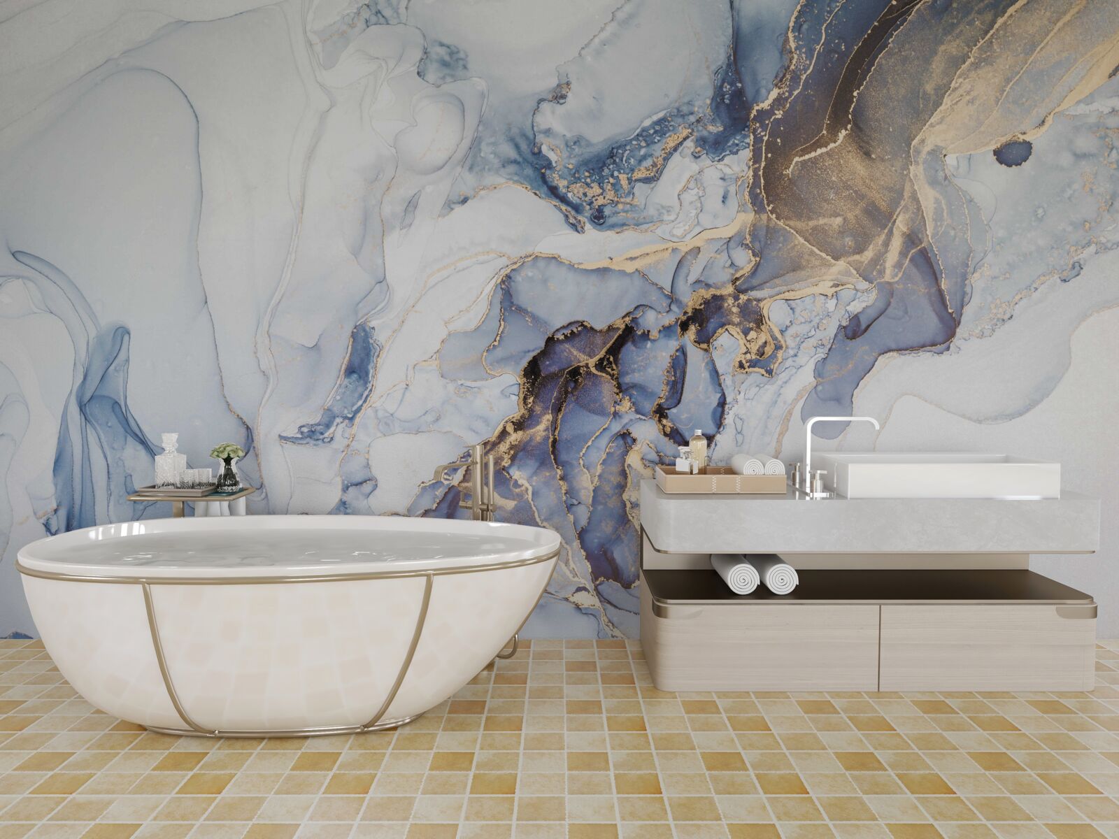 Фотошпалери небесний мармуровий фон