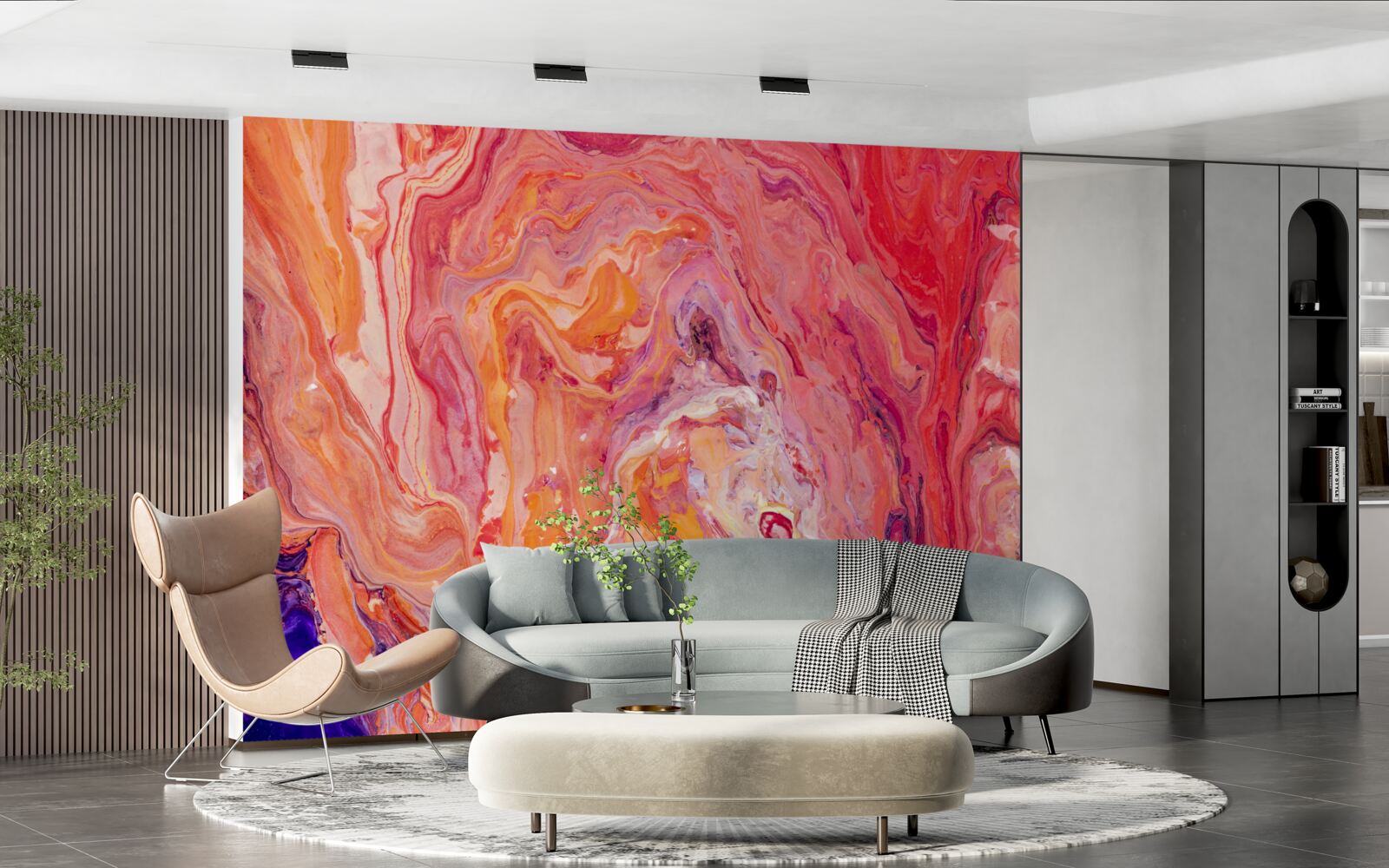 Фотошпалери колірні градієнтні потоки