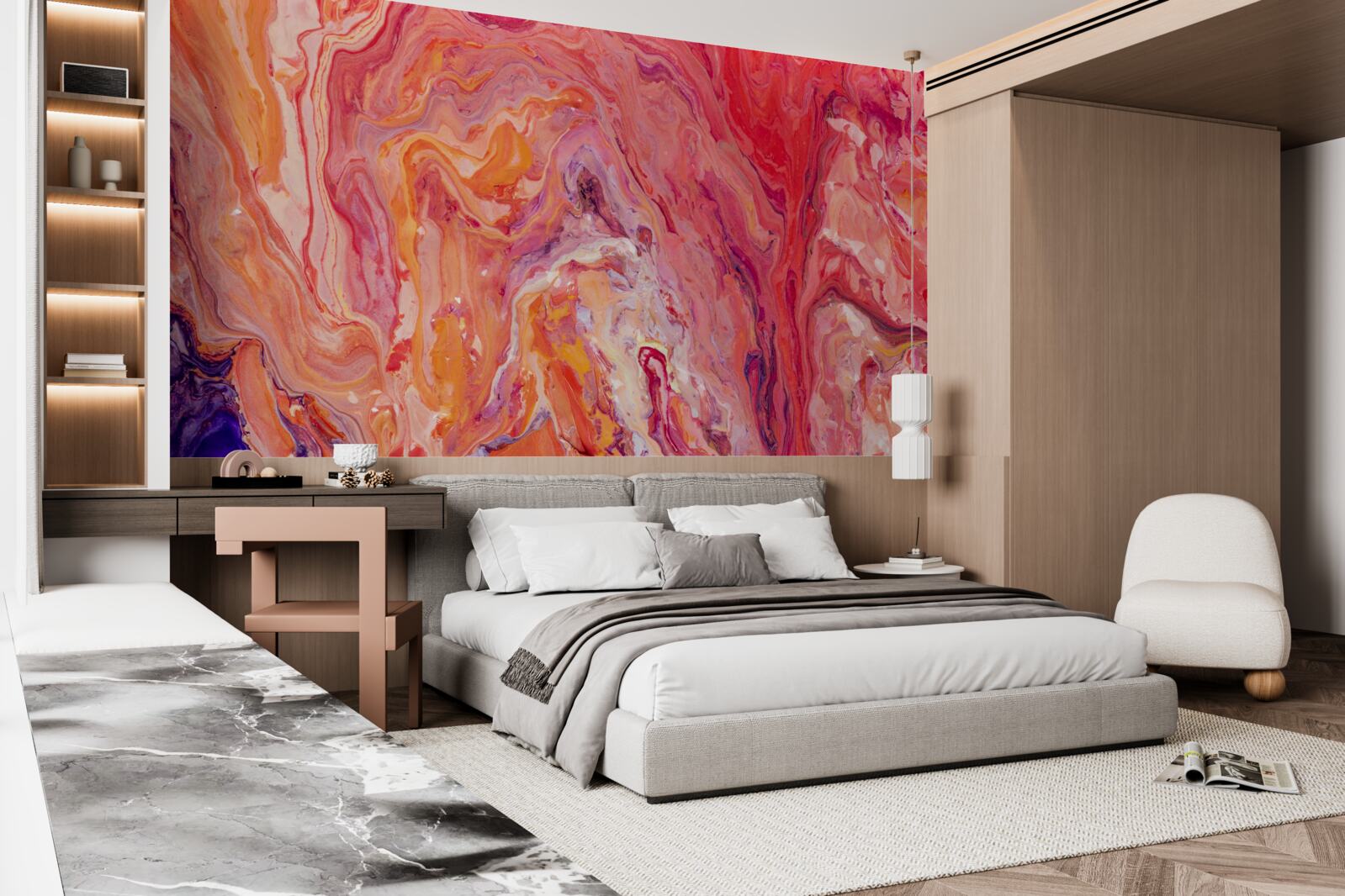 Фотошпалери колірні градієнтні потоки